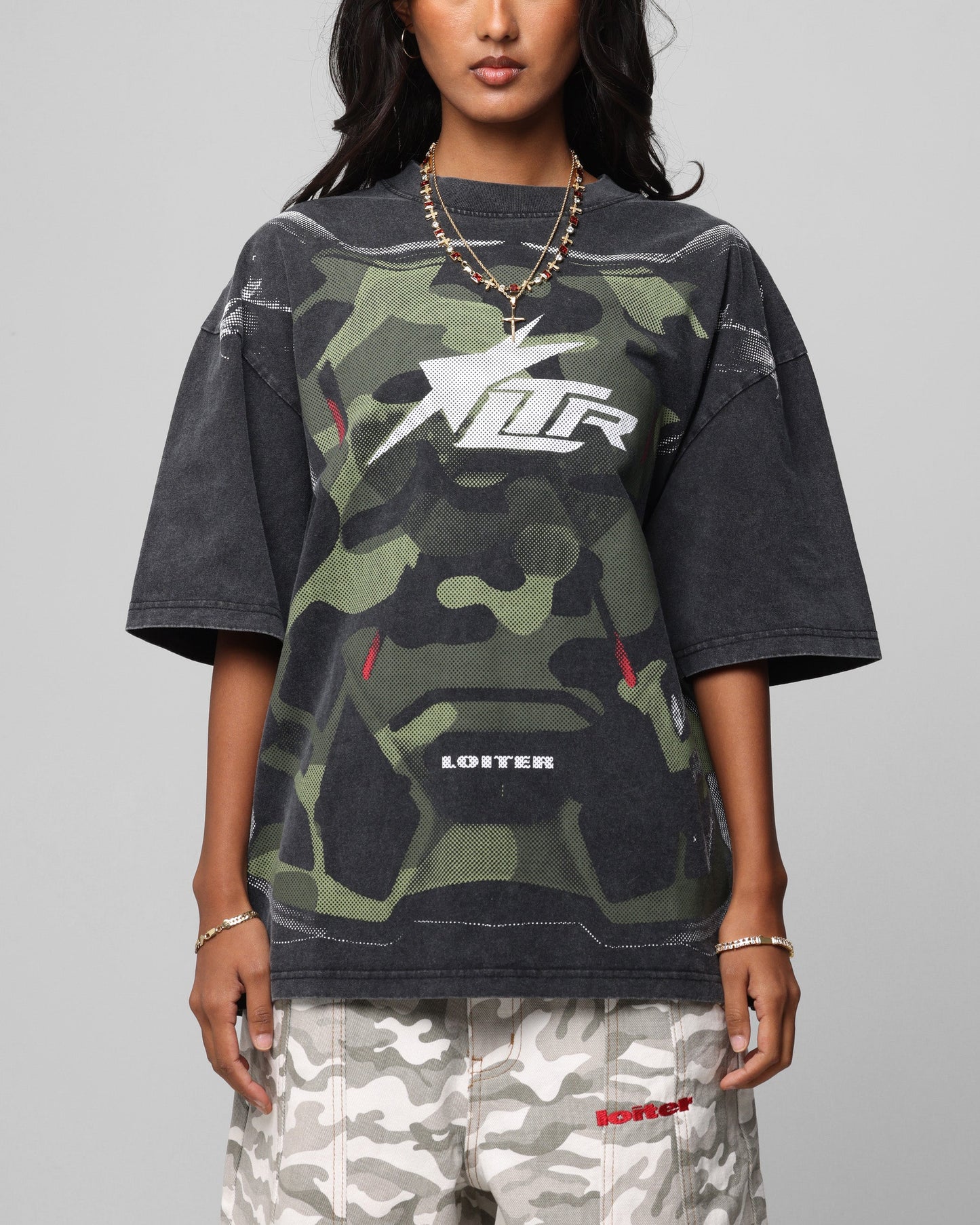 Loiter Motocross Vintage T-Shirt Vintage Black Style001
