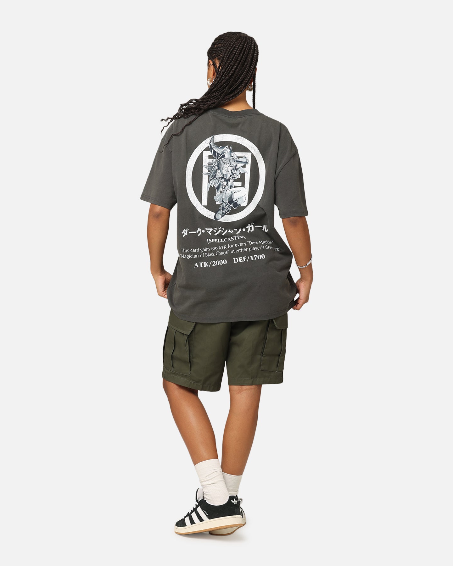 Goat Crew X Yu-Gi-Oh! Dark Magician Girl Card Heavy T-Shirt Black Wash Style001