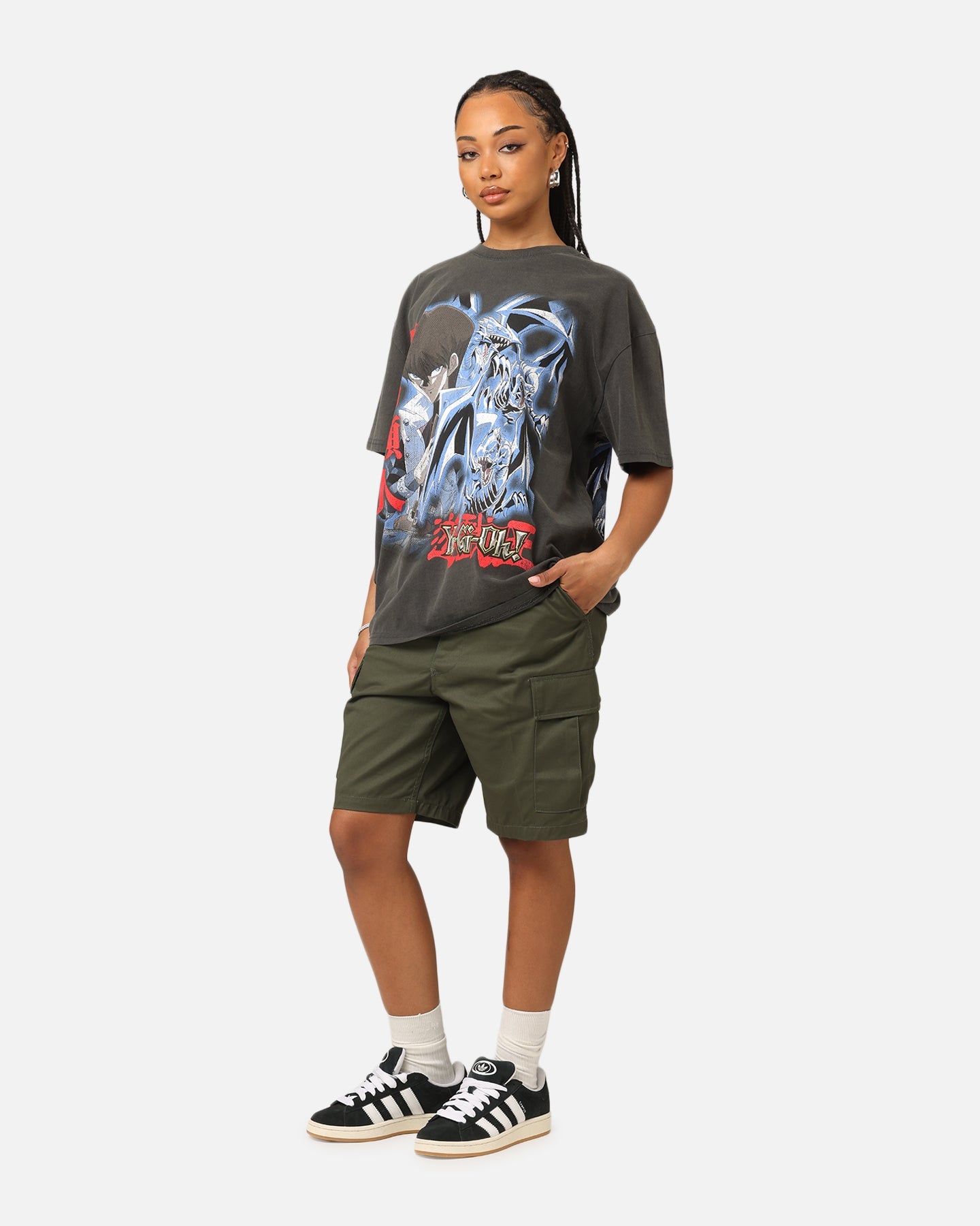 Goat Crew X Yu-Gi-Oh! Kaiba Blue Eyes Heavy T-Shirt Black Wash Style001