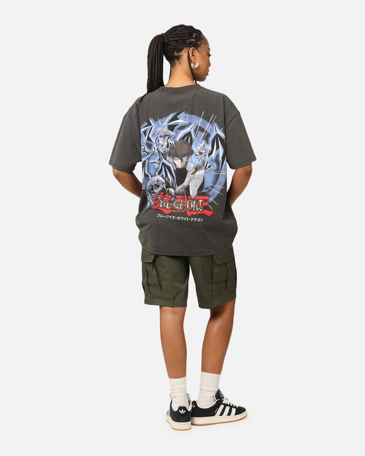 Goat Crew X Yu-Gi-Oh! Kaiba Blue Eyes Heavy T-Shirt Black Wash Style001
