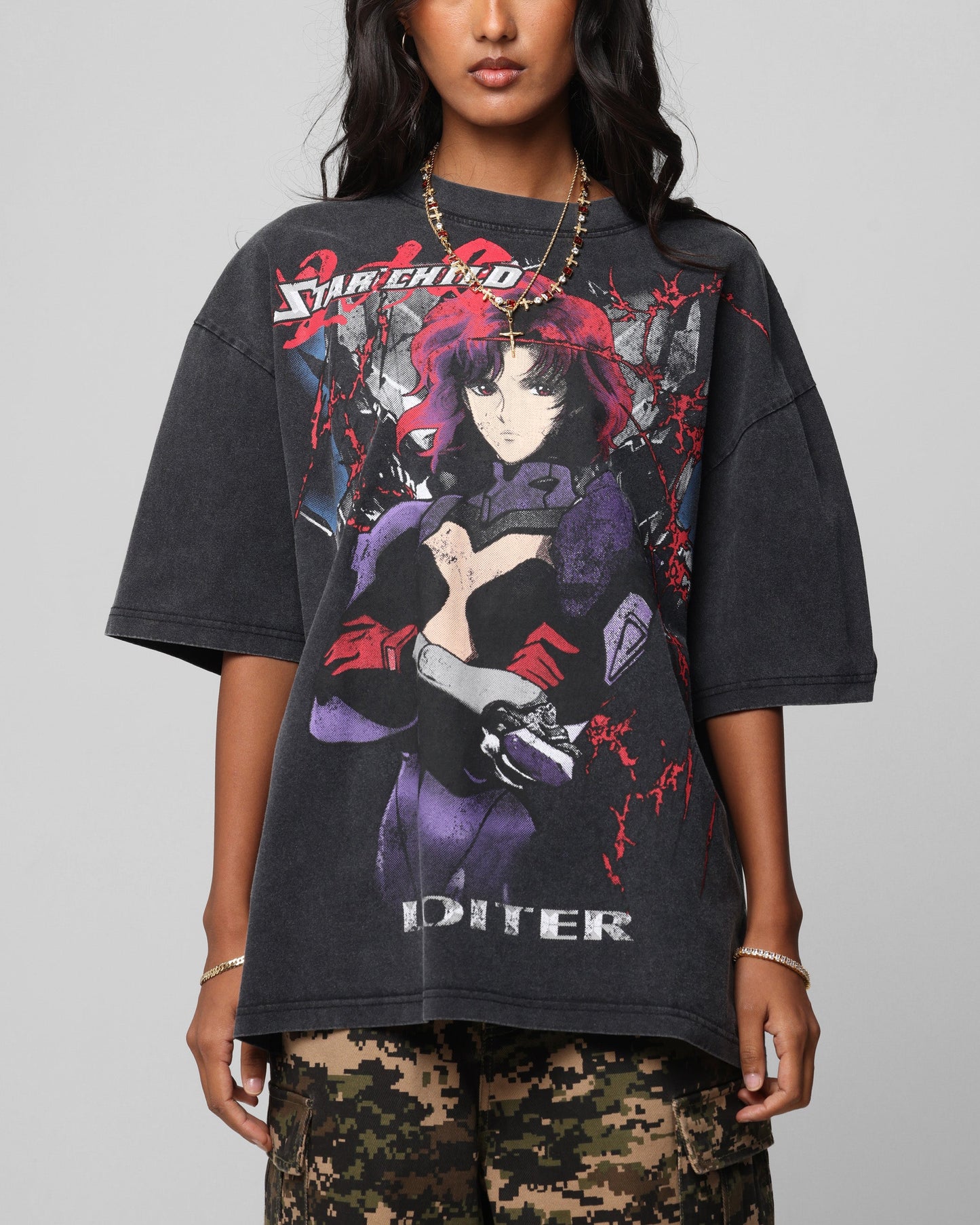 Loiter Valkyrie Vintage T-Shirt Black Wash Style001