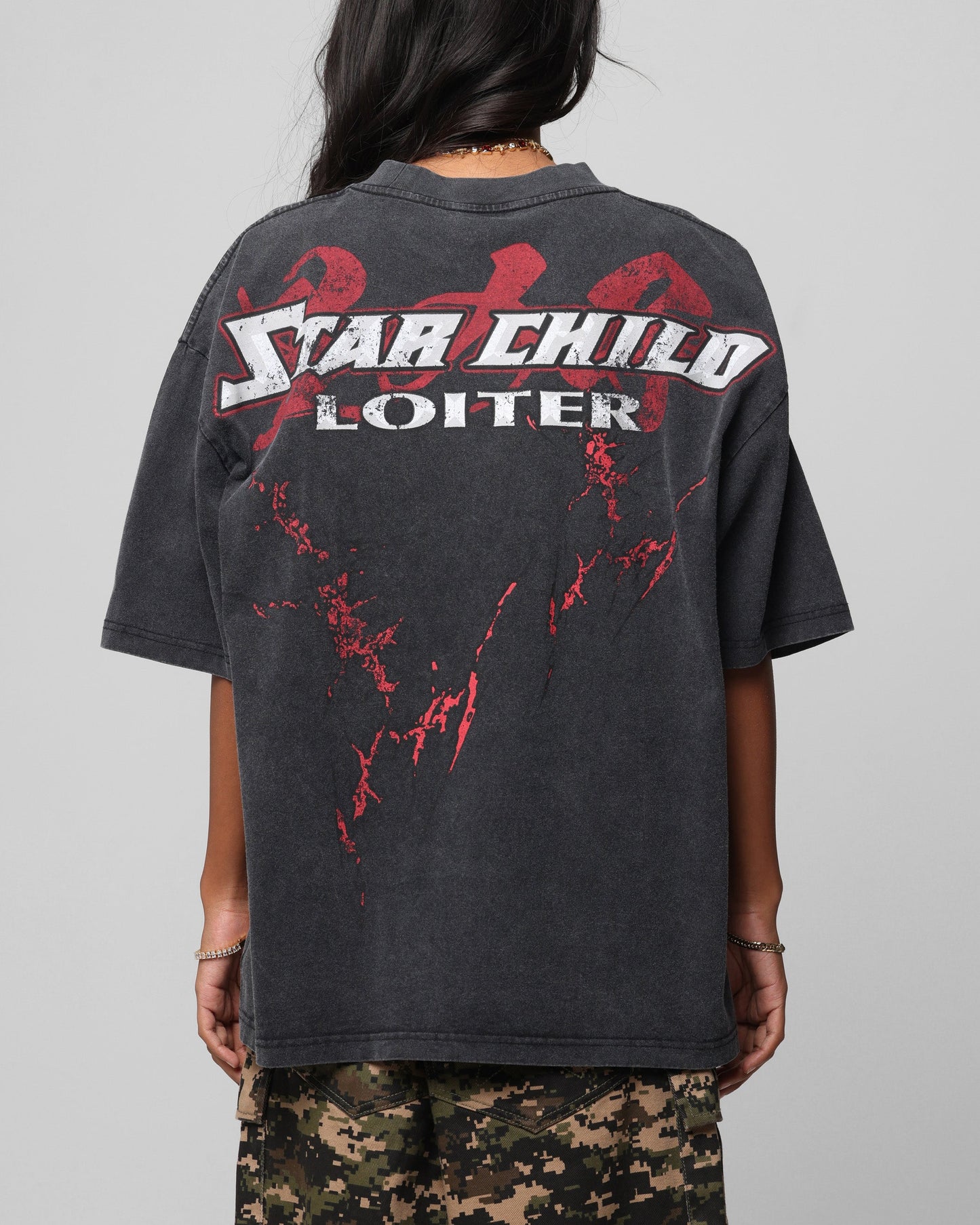 Loiter Valkyrie Vintage T-Shirt Black Wash Style001