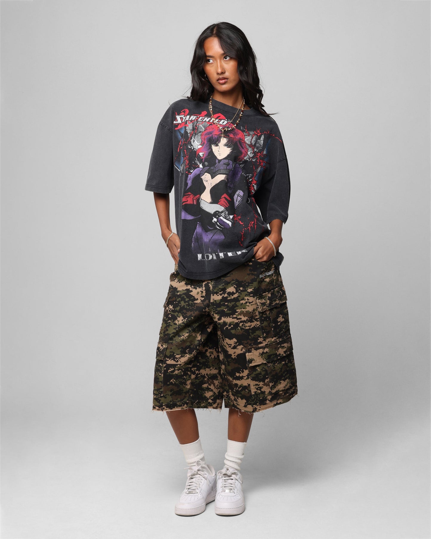 Loiter Valkyrie Vintage T-Shirt Black Wash Style001