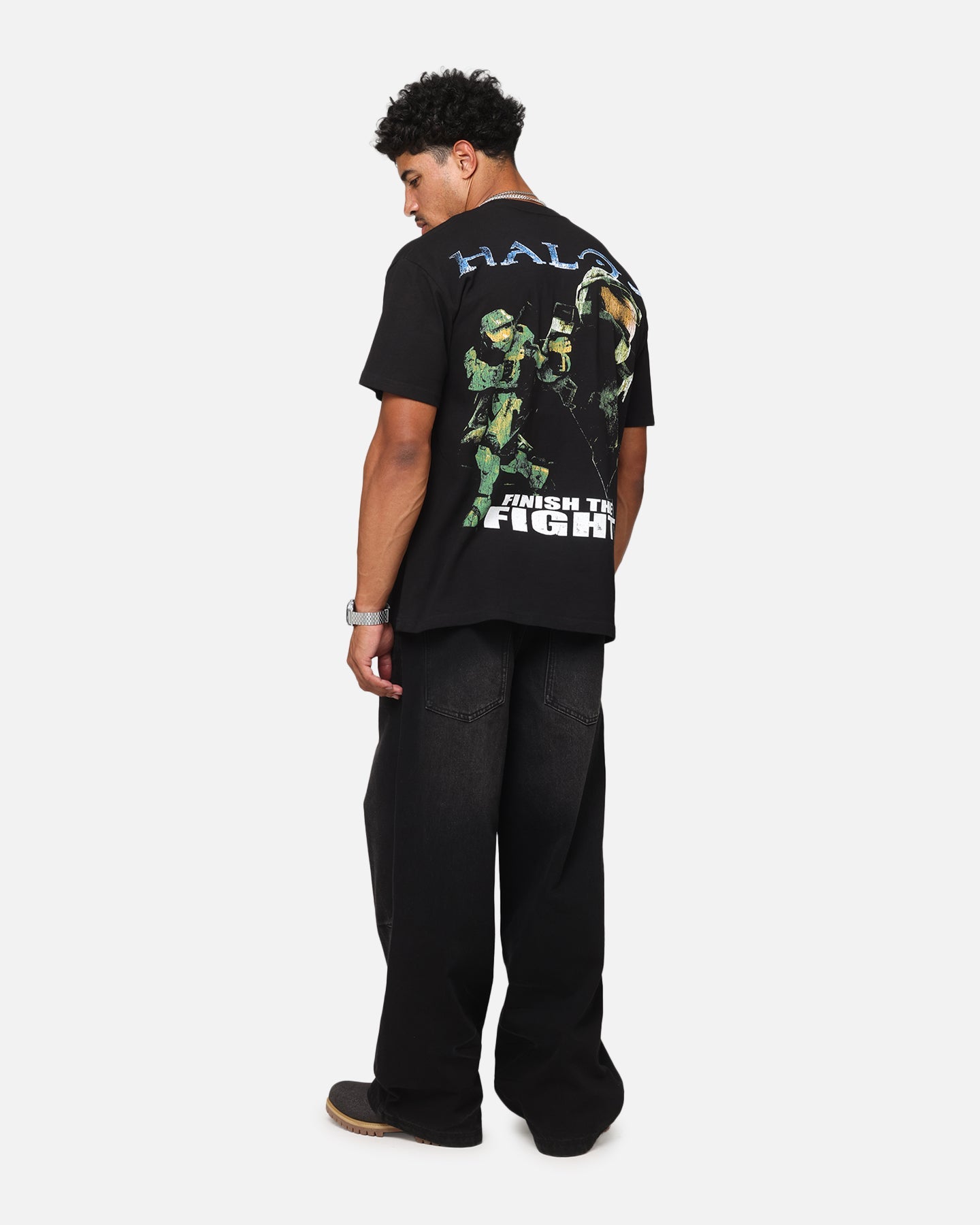 Goat Crew X Halo Big Head Heavyweight T-Shirt Black