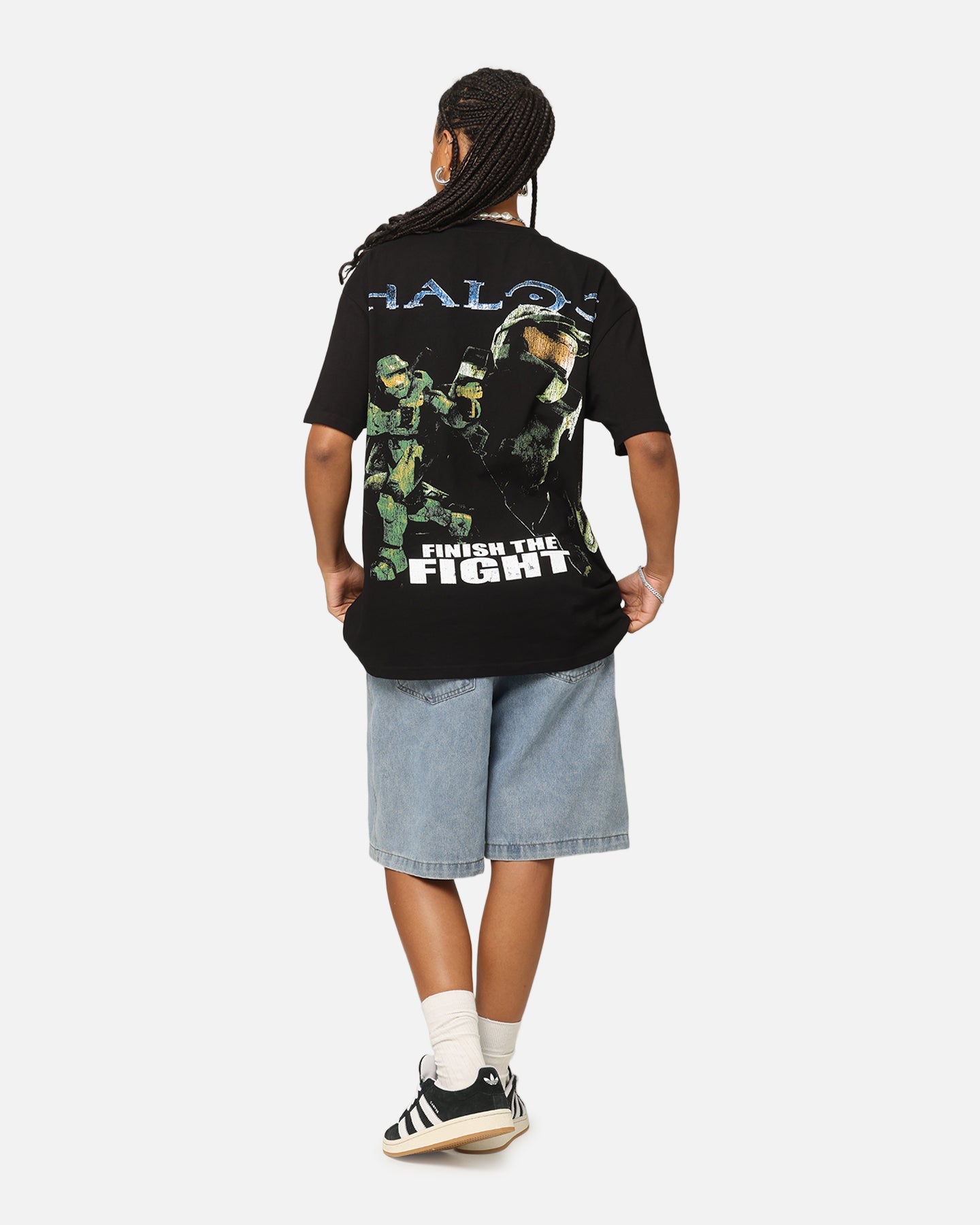 Goat Crew X Halo Big Head Heavyweight T-Shirt Black Style001