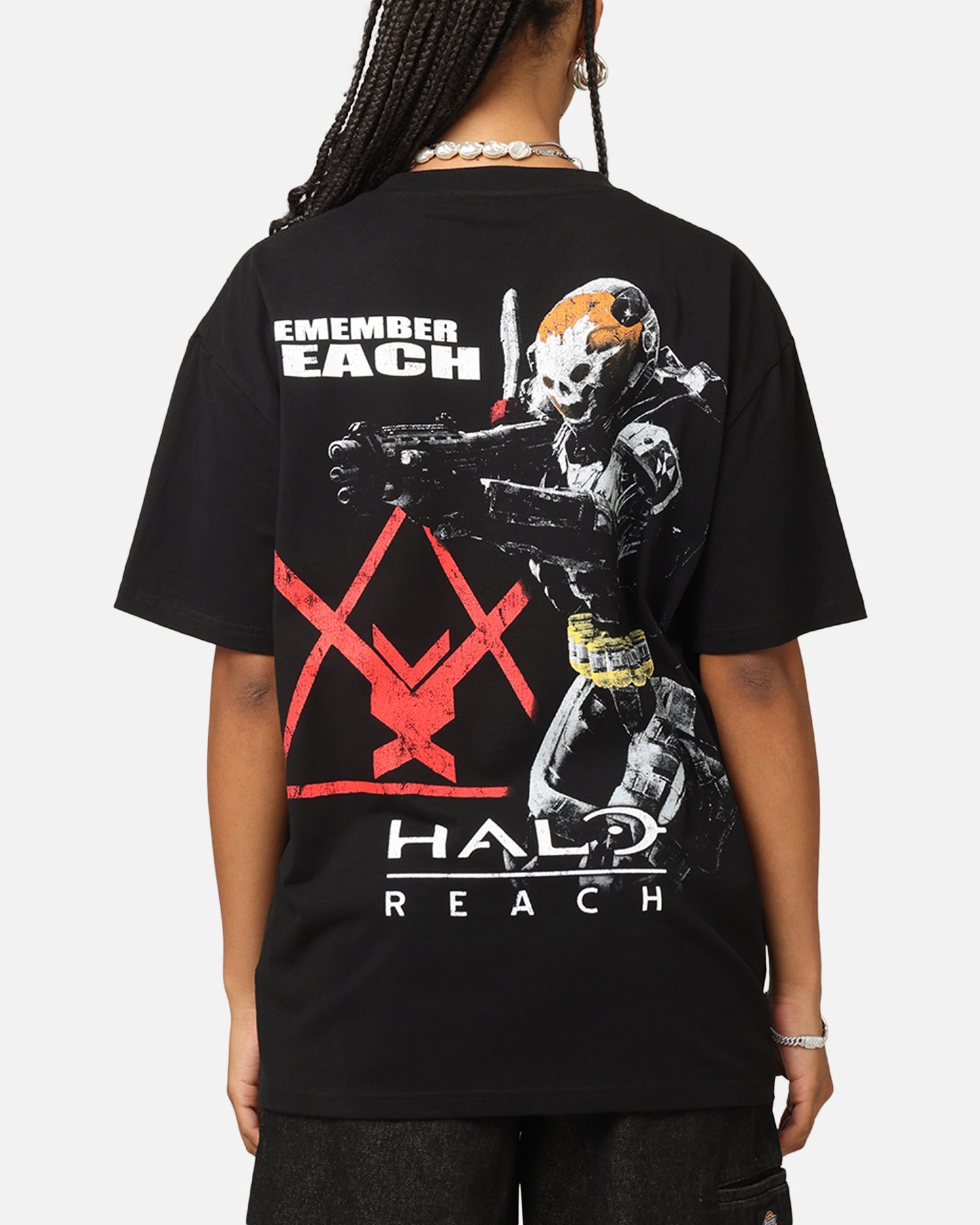 Goat Crew X Halo Halo Reach Emile Big Head Heavyweight T-Shirt Black Style001