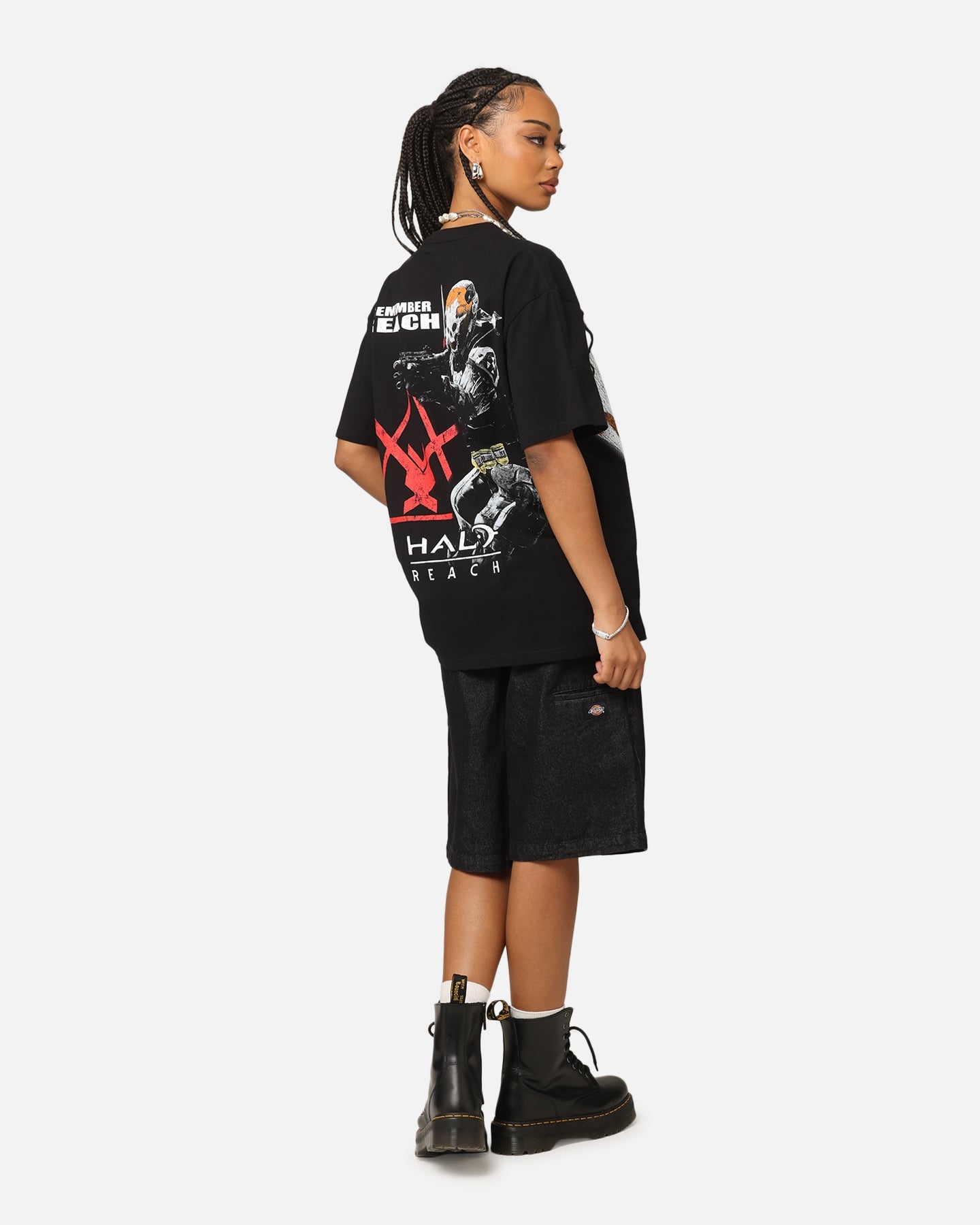 Goat Crew X Halo Halo Reach Emile Big Head Heavyweight T-Shirt Black Style001