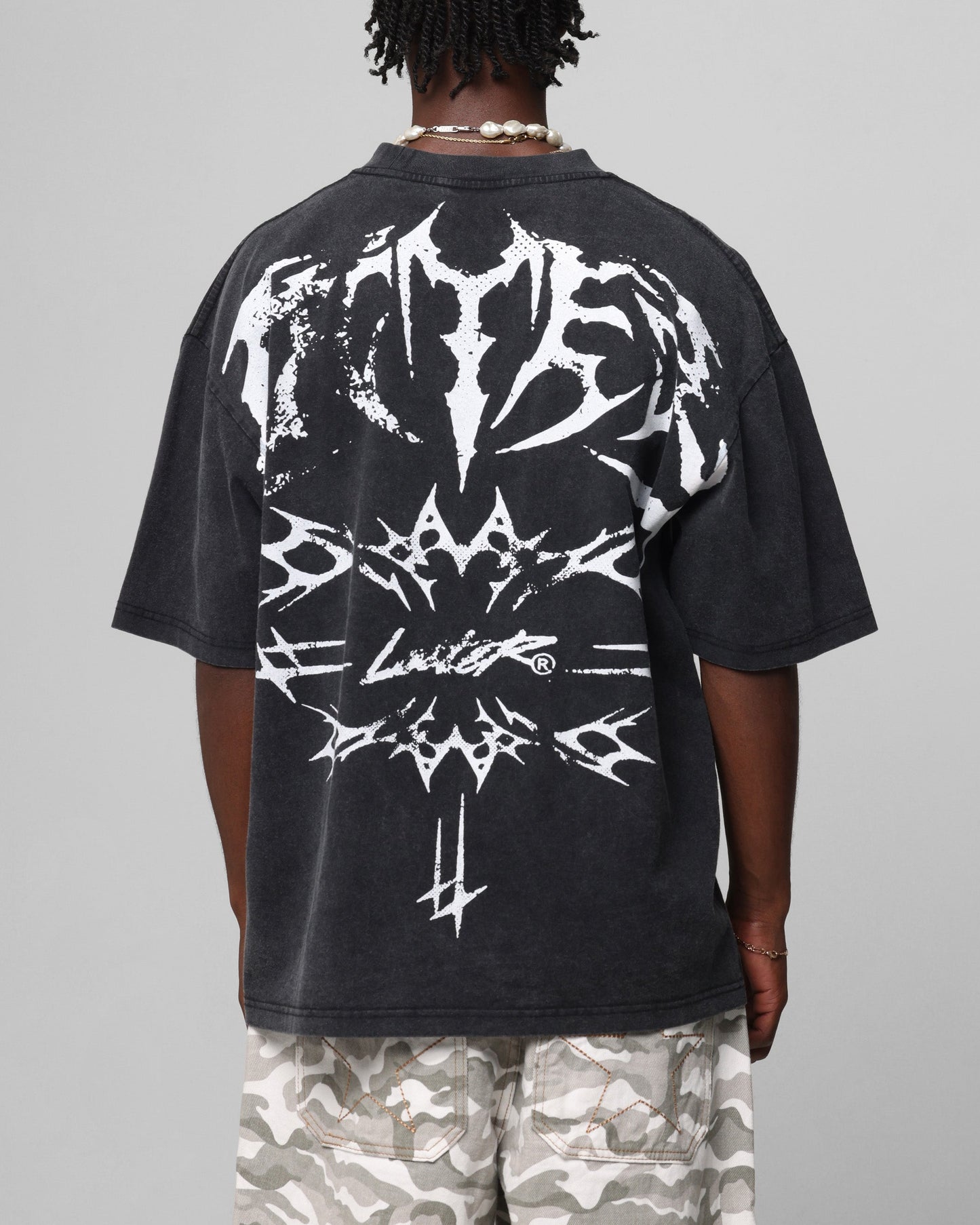 Loiter Metal Stacked Vintage T-Shirt Vintage Black
