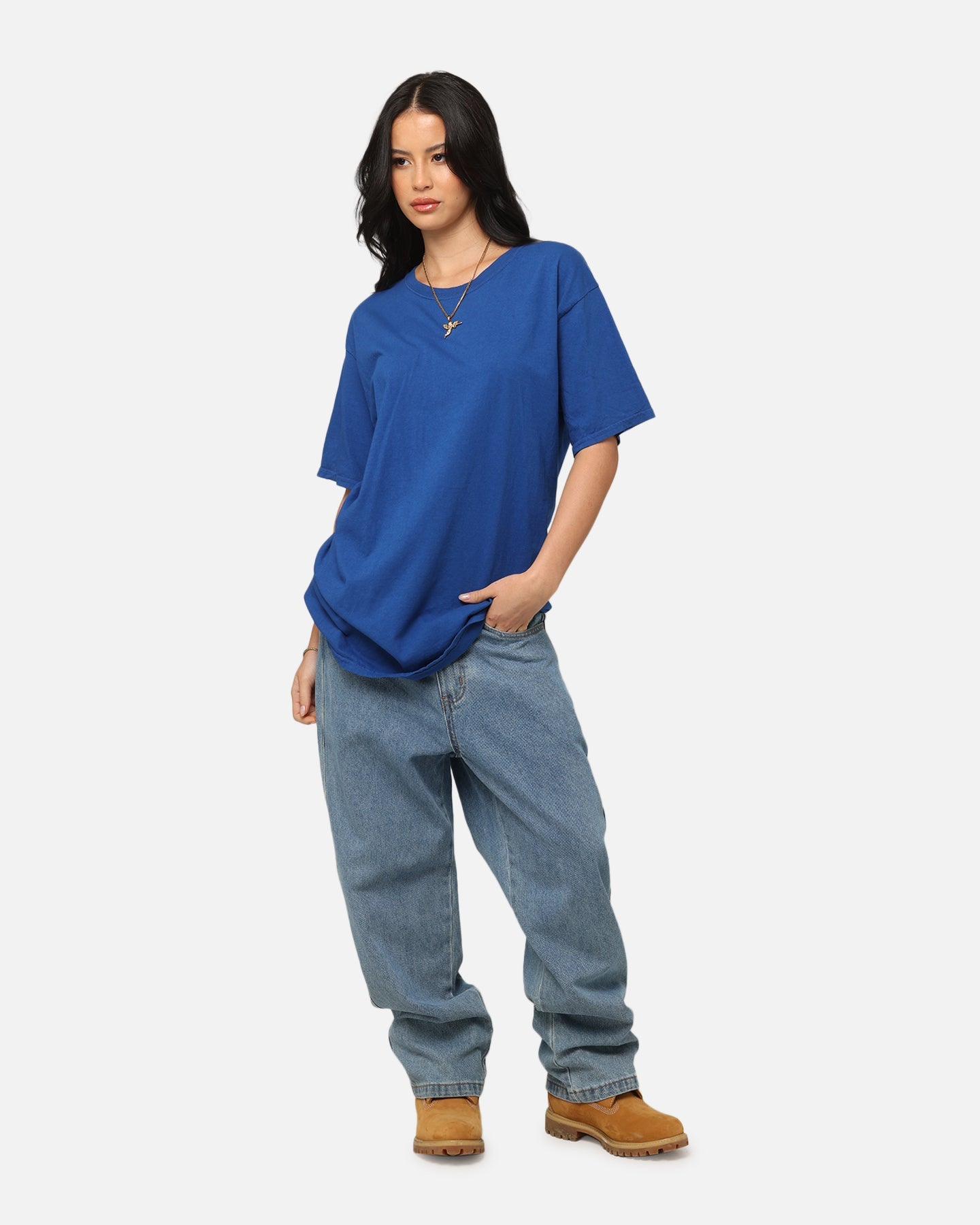 Culture Kings Basic T-Shirt Cobalt Blue Style001