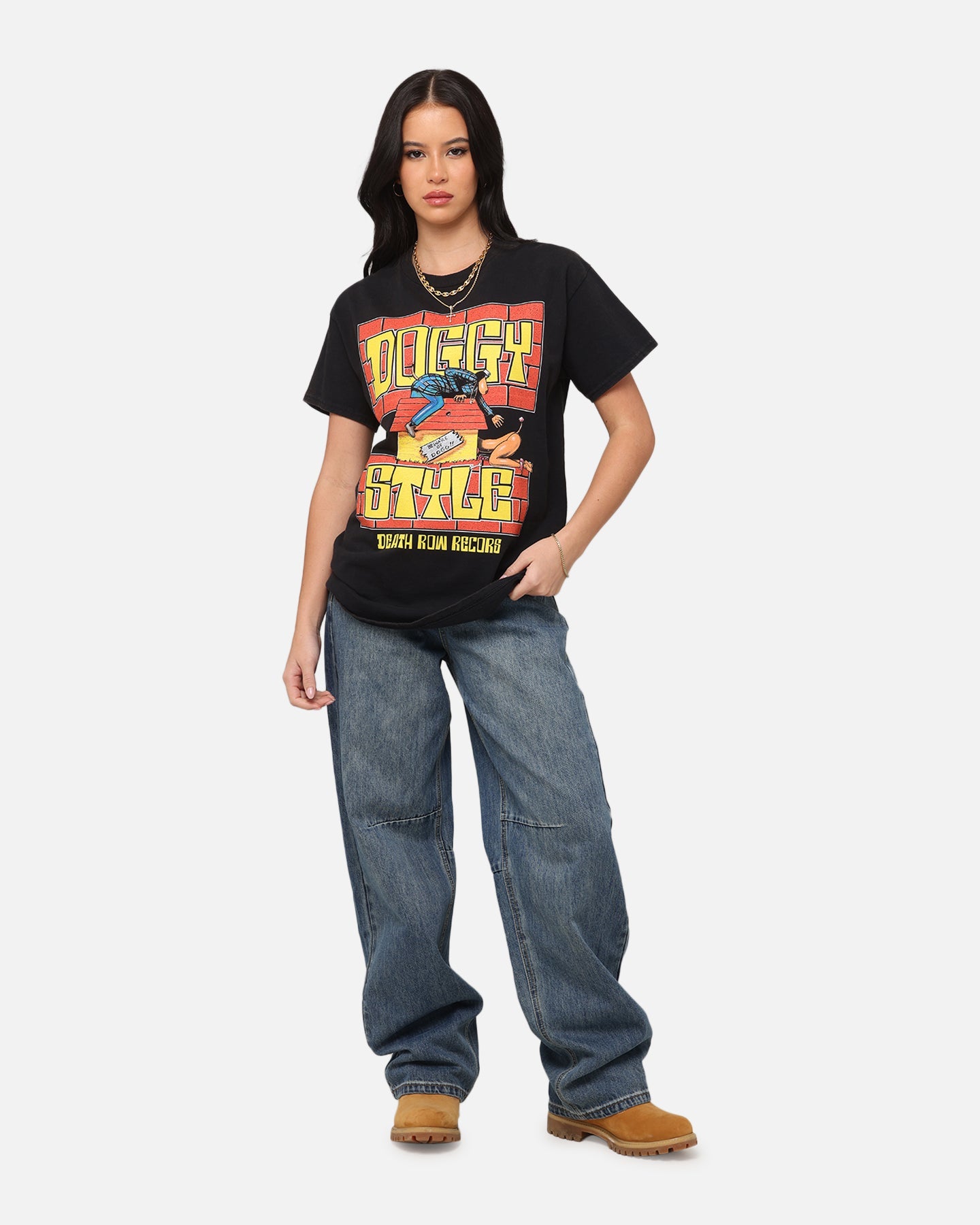 Deathrow Records Doggy Style T-Shirt Black Style001