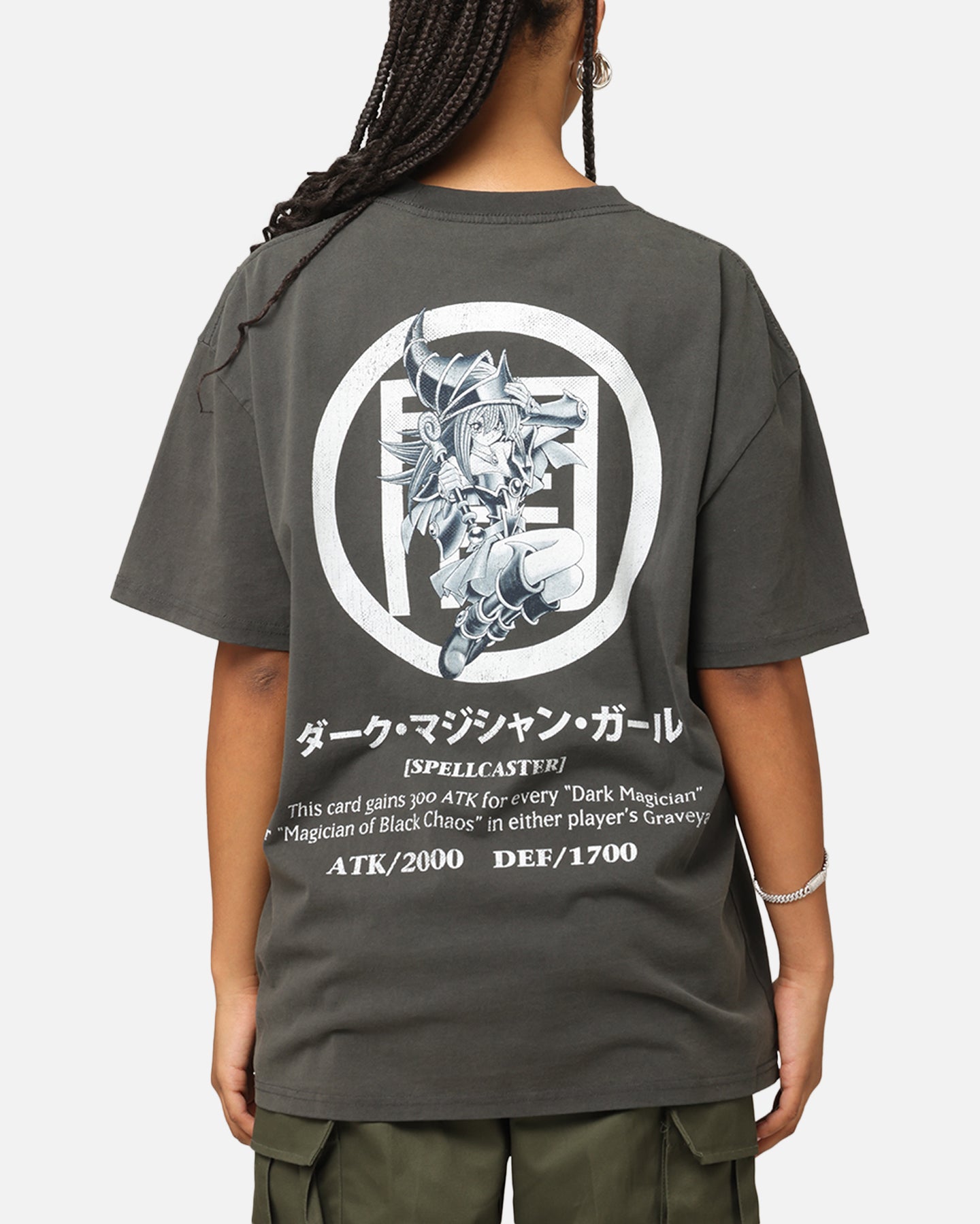 Goat Crew X Yu-Gi-Oh! Dark Magician Girl Card Heavyweight T-Shirt Black Wash Style001