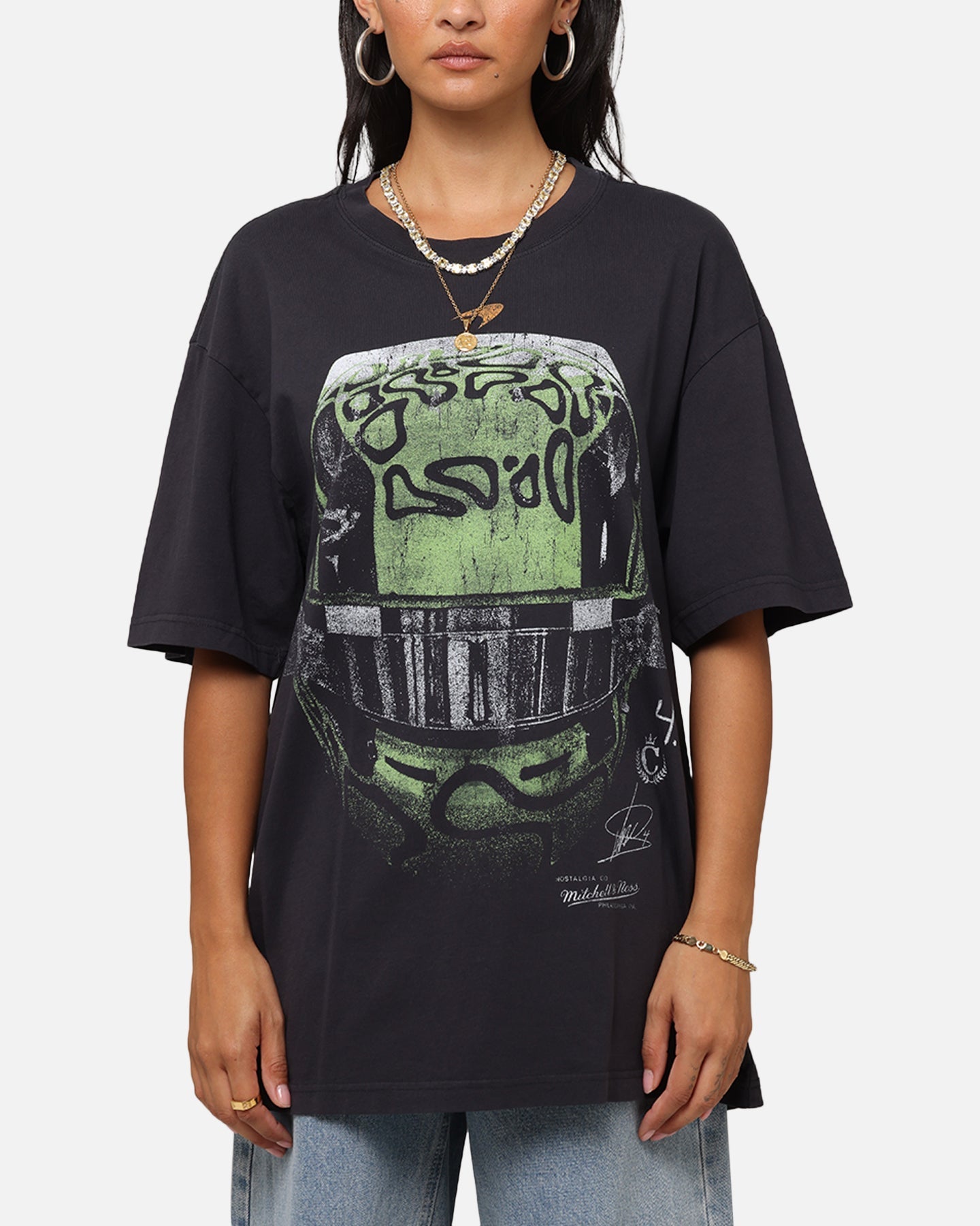 Mitchell & Ness X Mclaren Lando Norris Helmet T-Shirt Faded Black Style001
