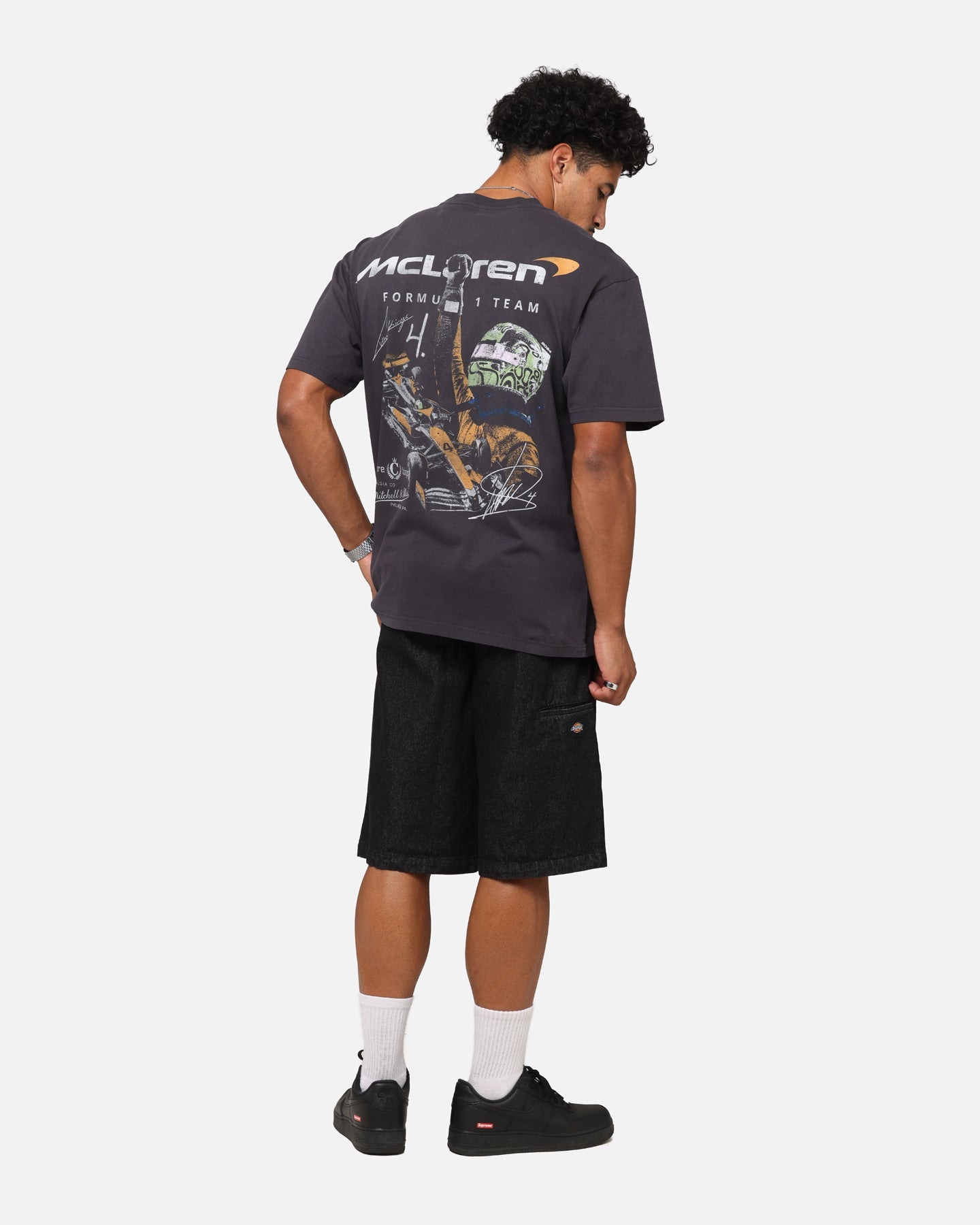 Mitchell & Ness X Mclaren Lando Norris Victory T-Shirt Faded Black