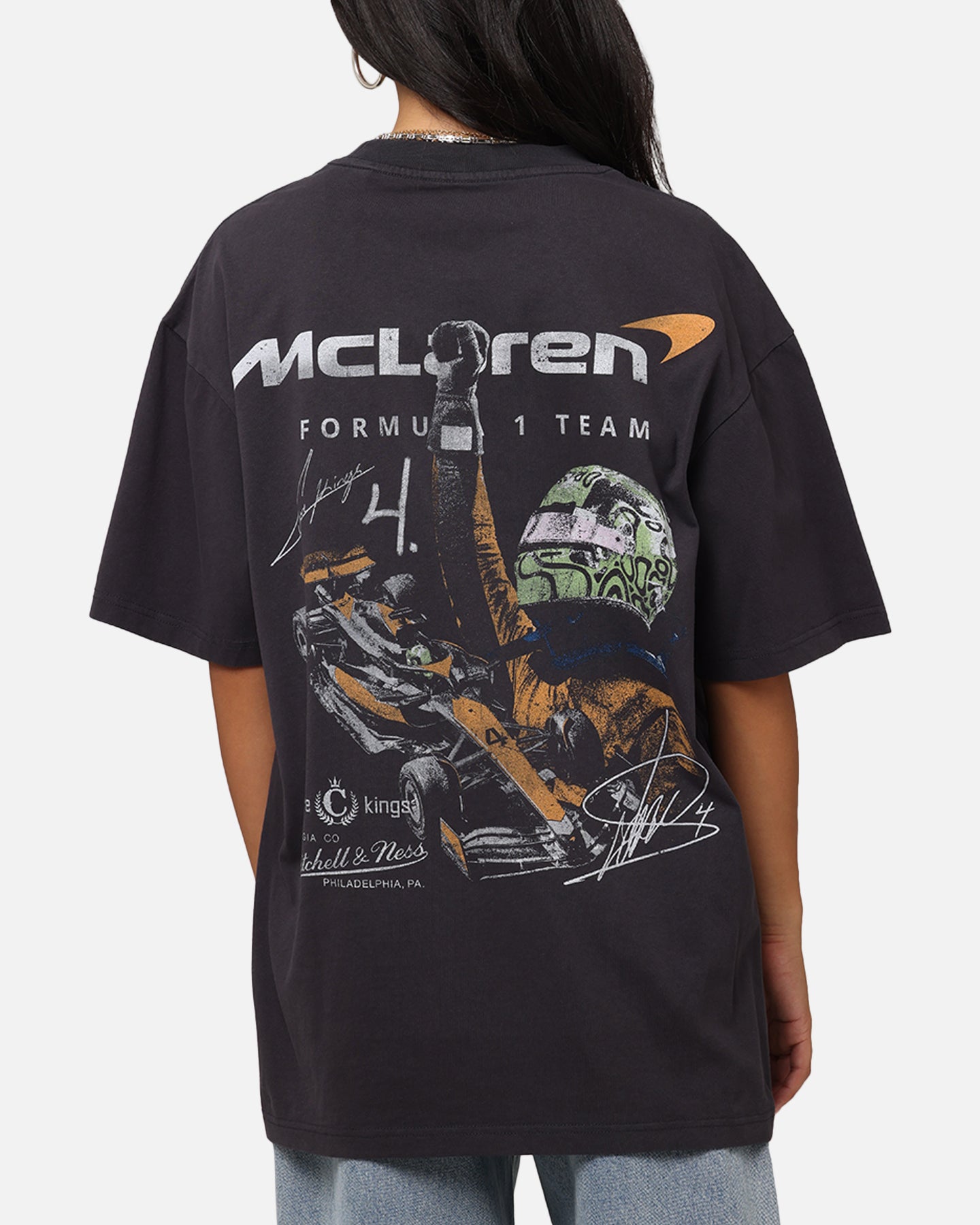Mitchell & Ness X Mclaren Lando Norris Victory T-Shirt Faded Black Style001