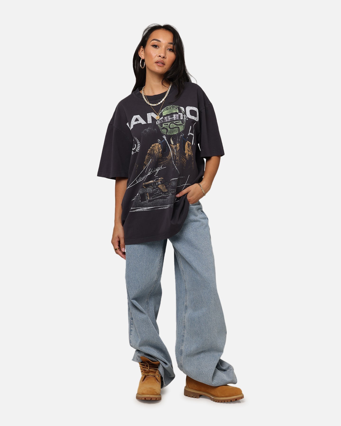 Mitchell & Ness X Mclaren Lando Norris Victory T-Shirt Faded Black Style001