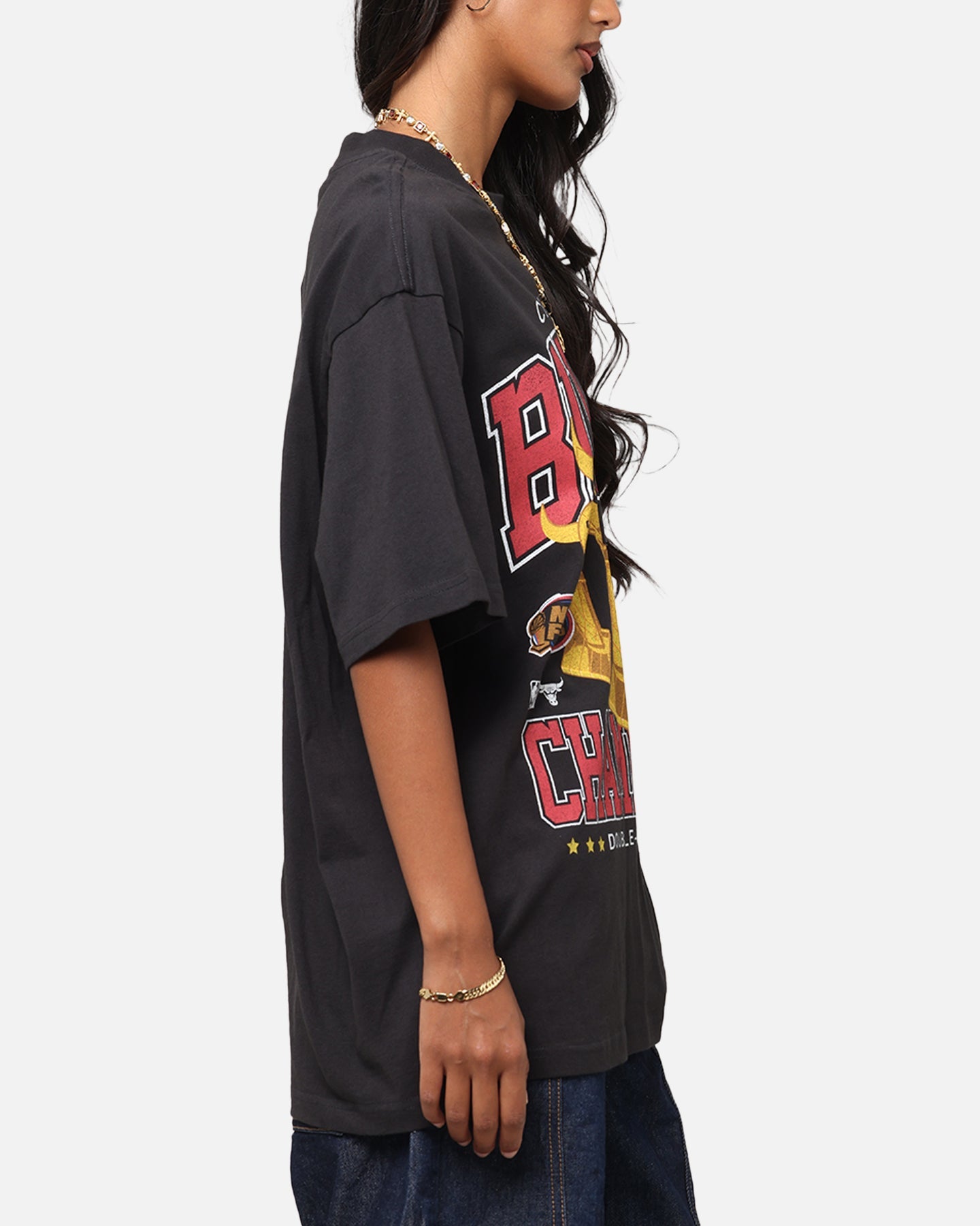 Mitchell & Ness Chicago Bulls Pinnacle T-Shirt Faded Black Style001