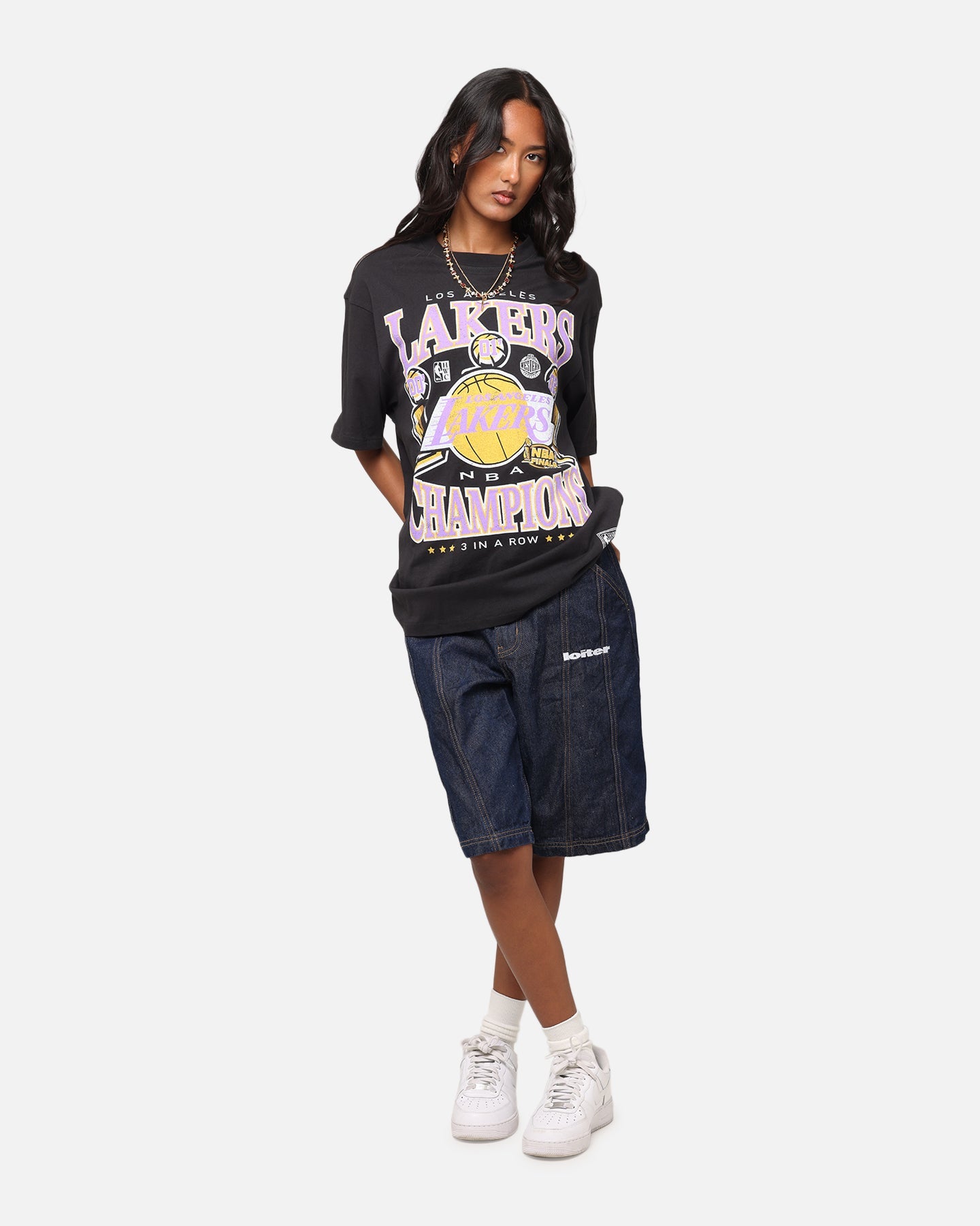 Mitchell & Ness Los Angeles Lakers Pinnacle T-Shirt Faded Black Style001