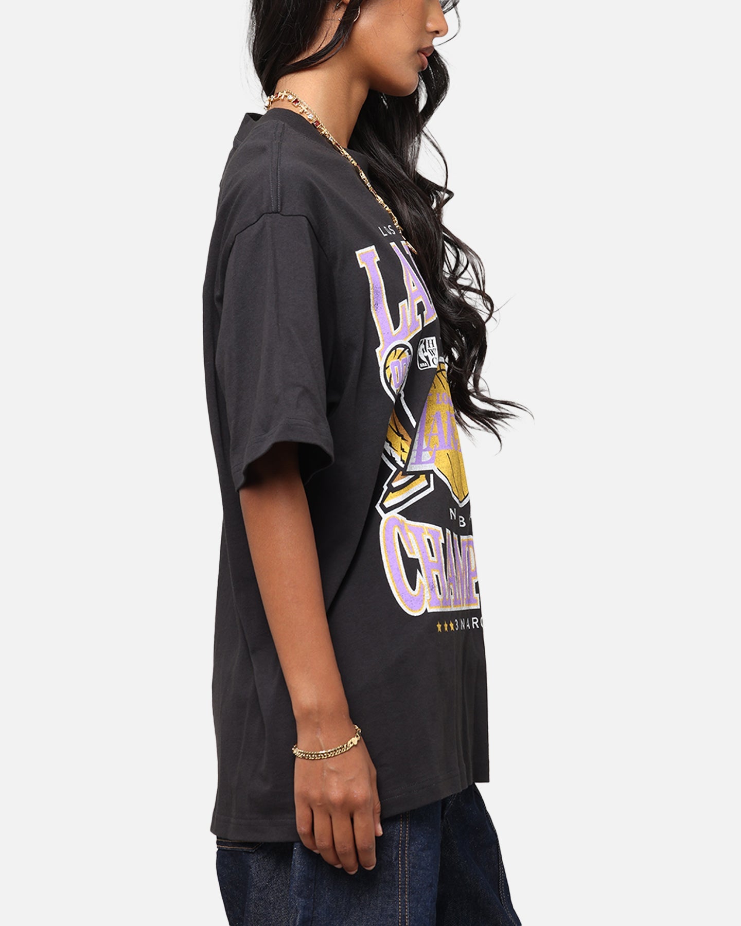 Mitchell & Ness Los Angeles Lakers Pinnacle T-Shirt Faded Black Style001