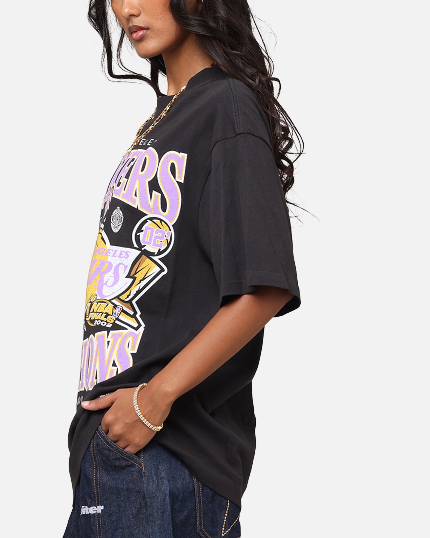 Mitchell & Ness Los Angeles Lakers Pinnacle T-Shirt Faded Black Style001