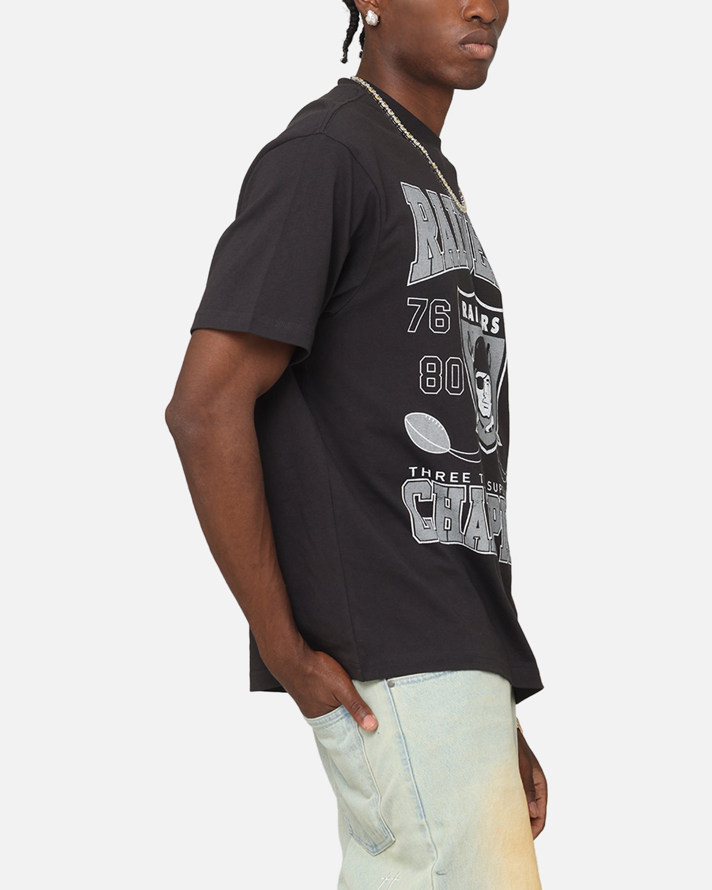 Mitchell & Ness Las Vegas Raiders Pinnacle T-Shirt Faded Black