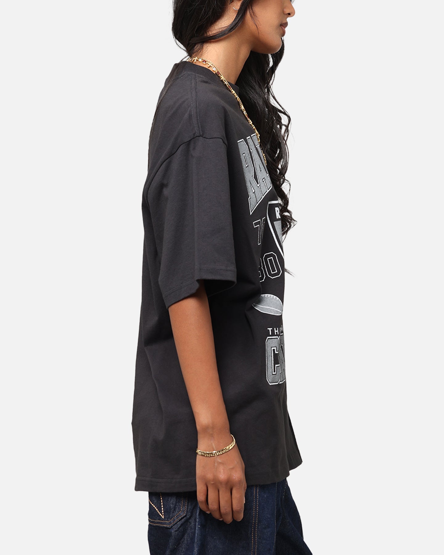 Mitchell & Ness Las Vegas Raiders Pinnacle T-Shirt Faded Black Style001