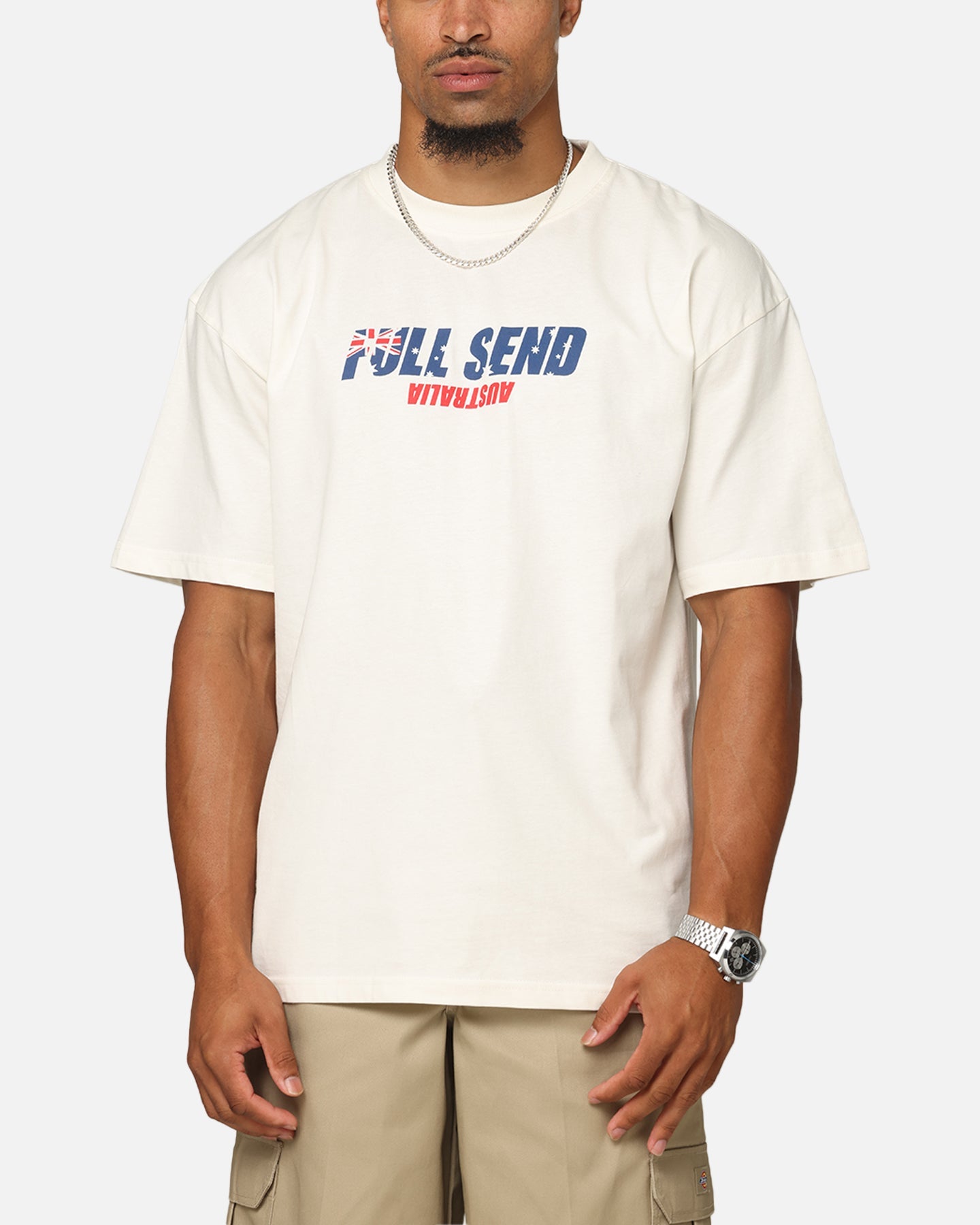 Full Send Aussie Send T-Shirt Off White