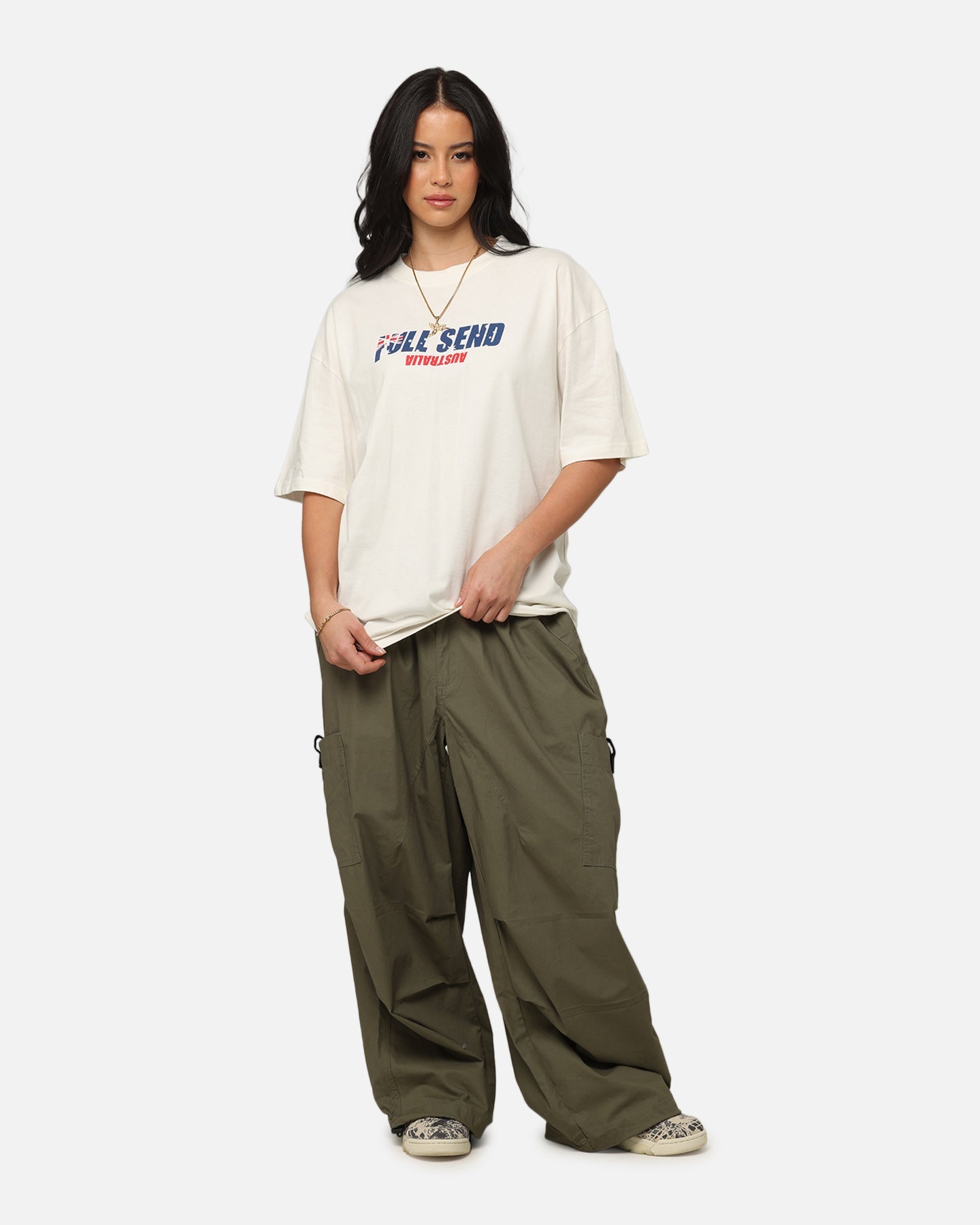 Full Send Aussie Send T-Shirt Off White Style001