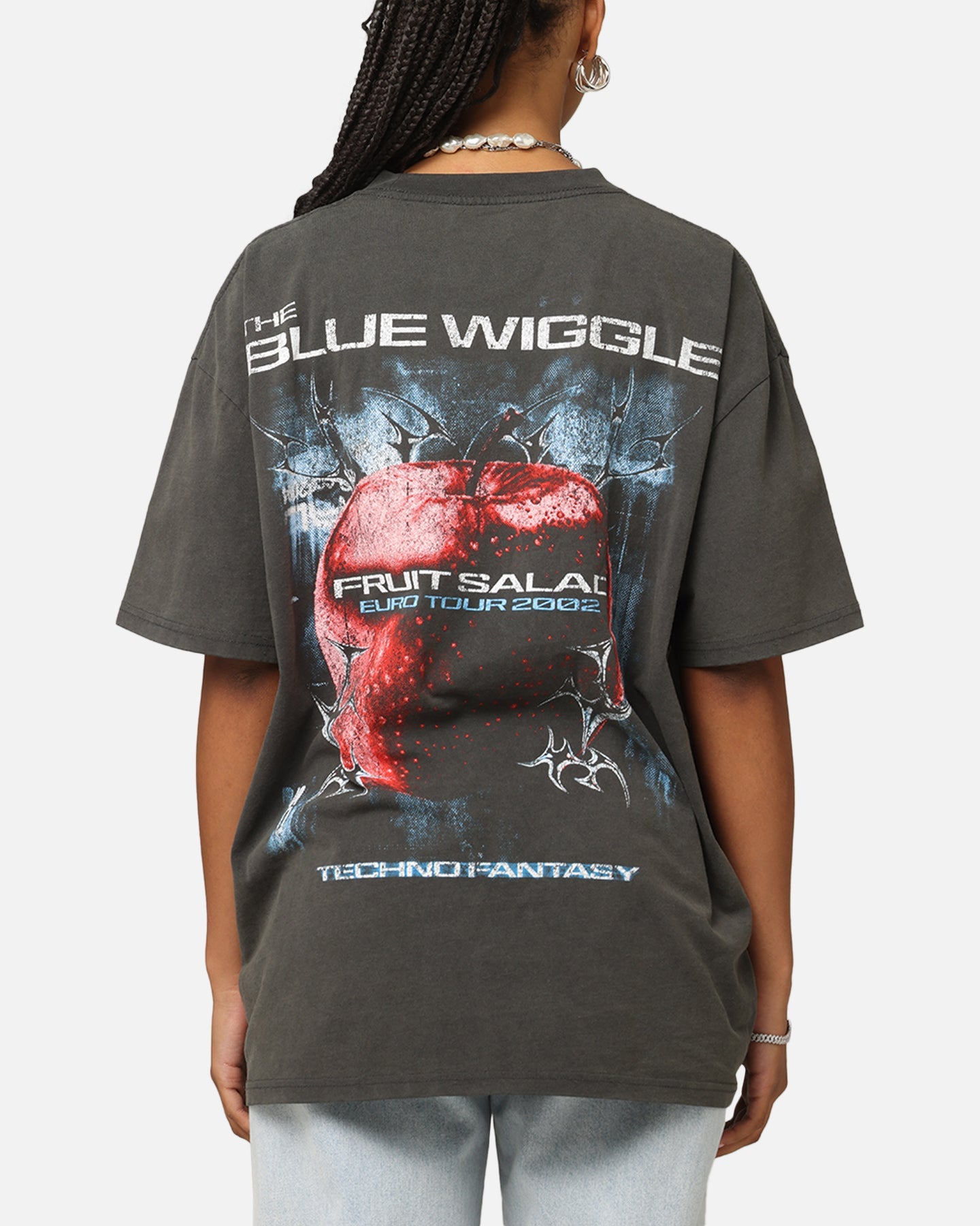 Goat Crew X The Wiggles Blue Wiggle Heavy T-Shirt Black Wash Style001