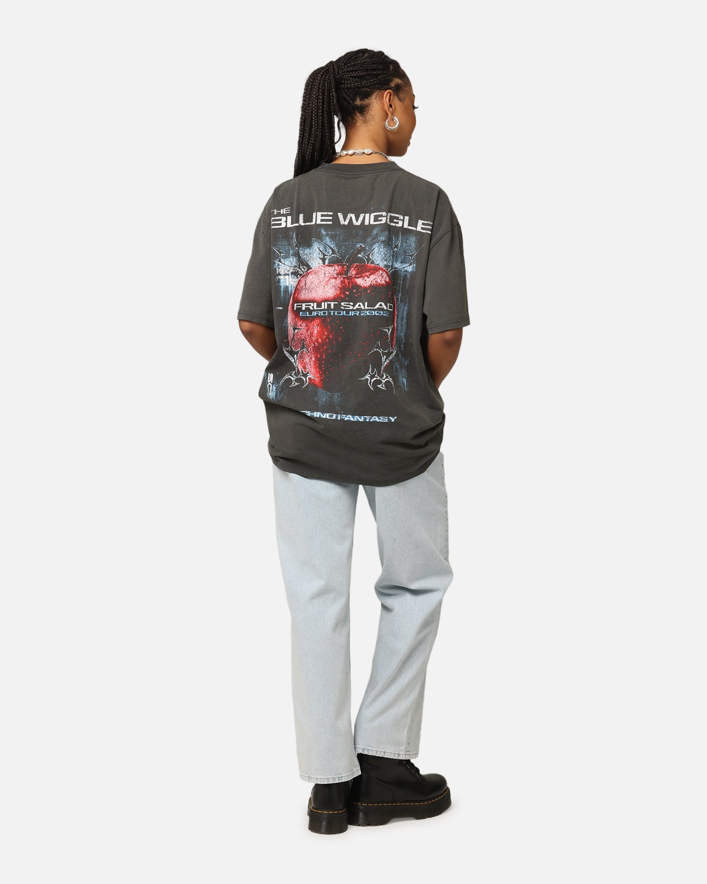 Goat Crew X The Wiggles Blue Wiggle Heavy T-Shirt Black Wash Style001