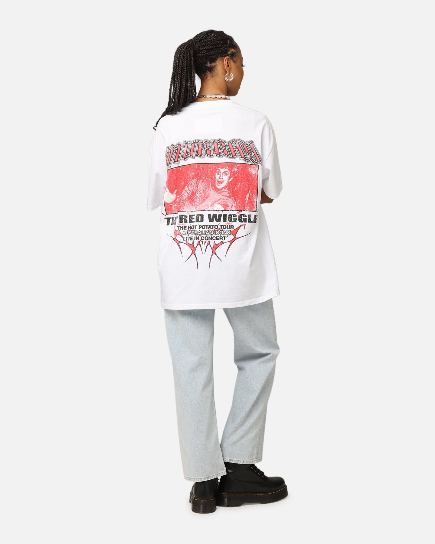 Goat Crew X The Wiggles Red Wiggle Heavy T-Shirt White Style001