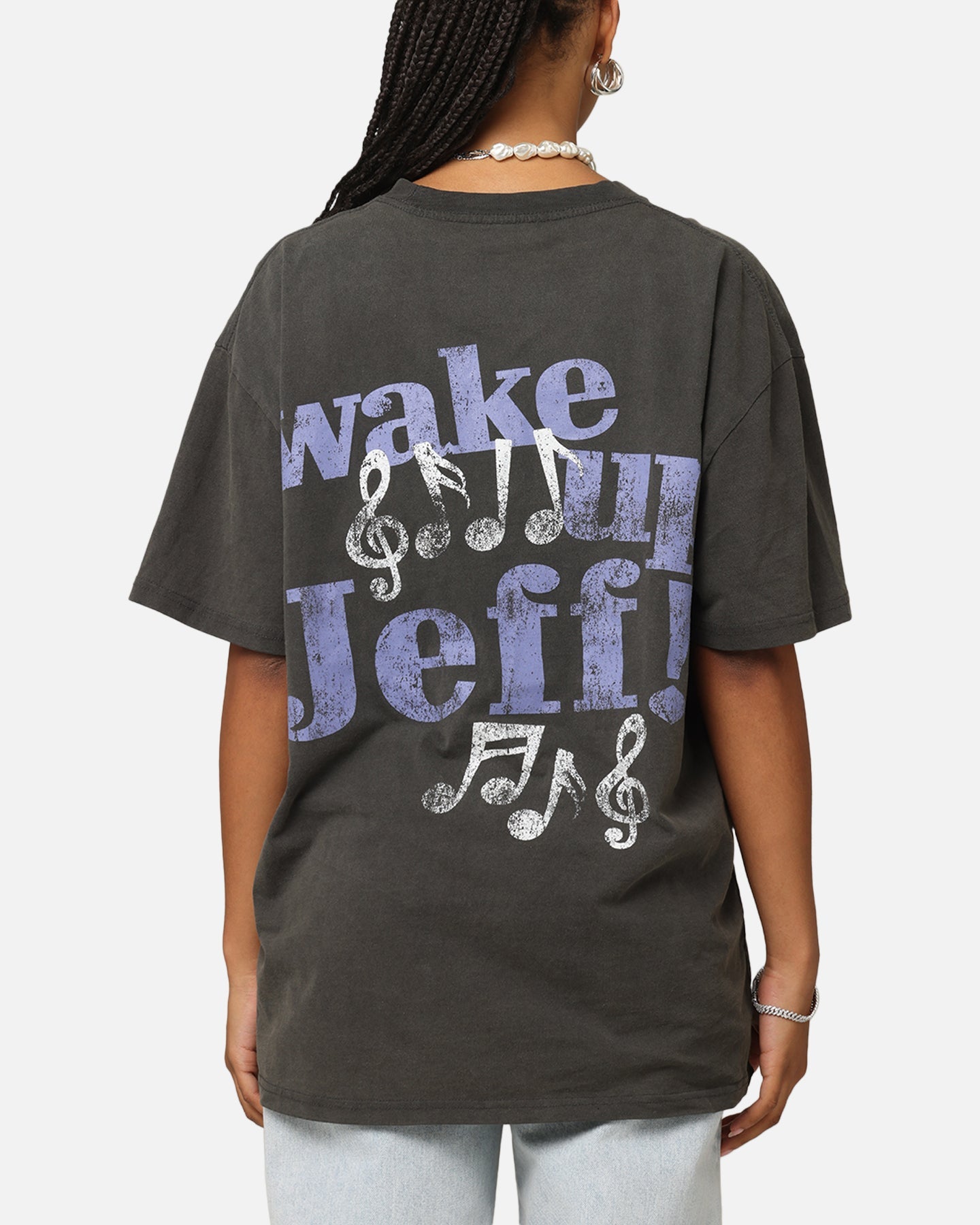 Goat Crew X The Wiggles Wake Up Jeff Heavy T-Shirt Black Wash Style001