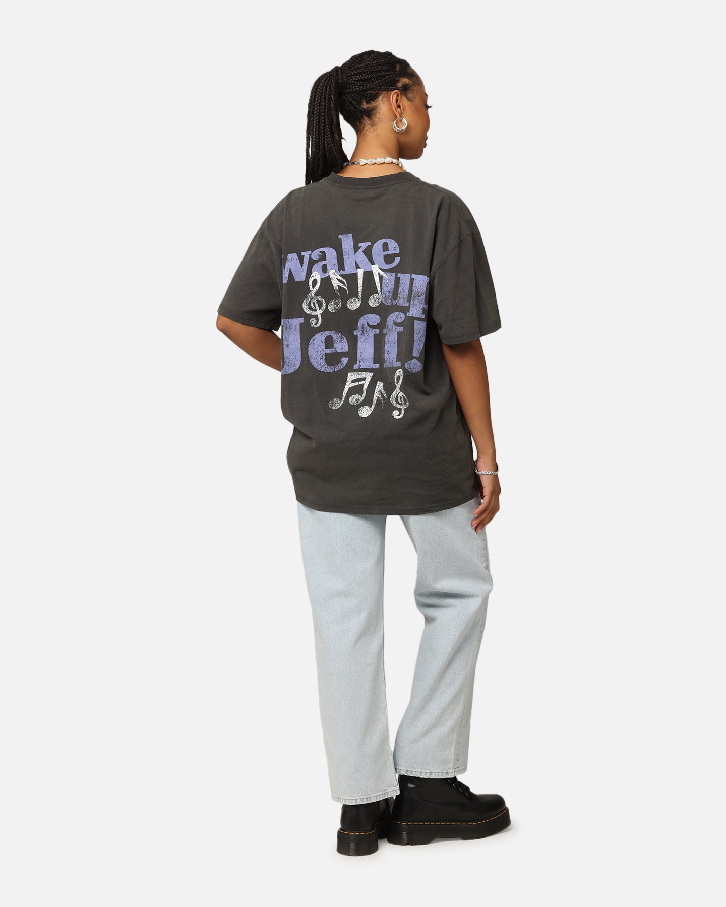 Goat Crew X The Wiggles Wake Up Jeff Heavy T-Shirt Black Wash Style001