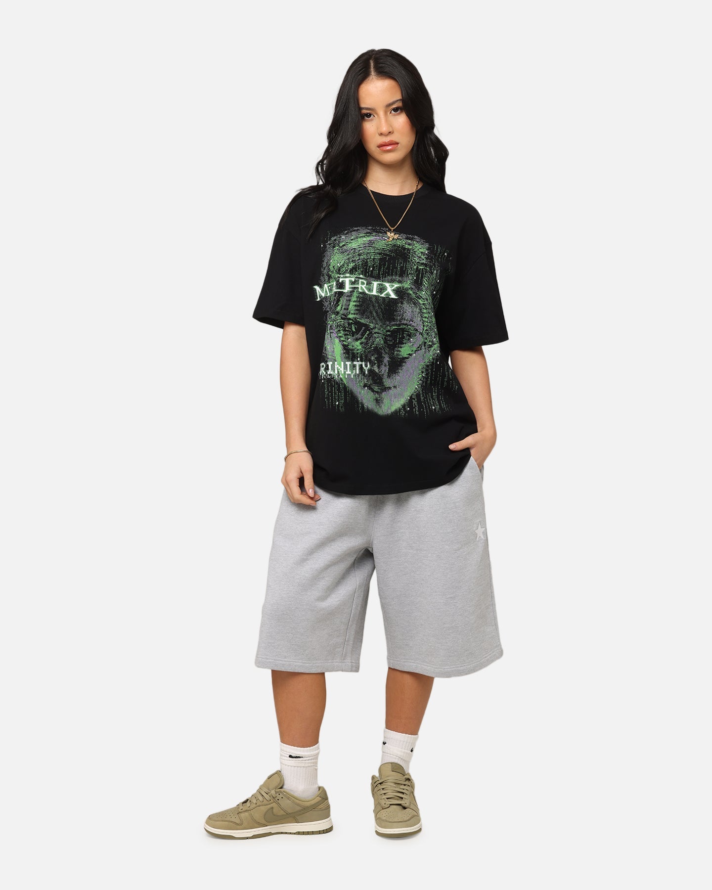 American Thrift X The Matrix Trinity Heavy T-Shirt Black Style001