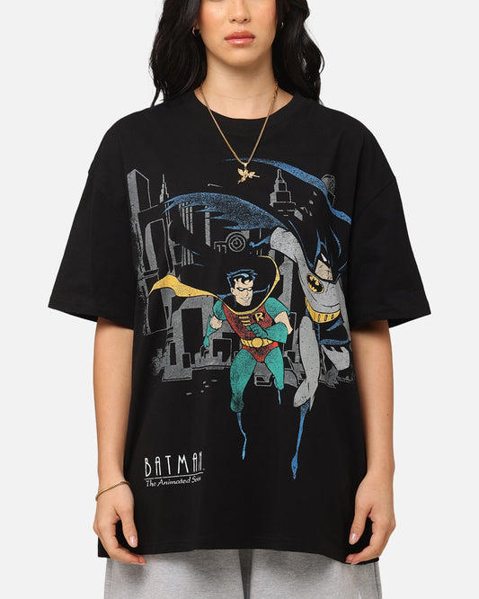 American Thrift X DC 1992 Batman And Robin Heavy T-Shirt Black Style001