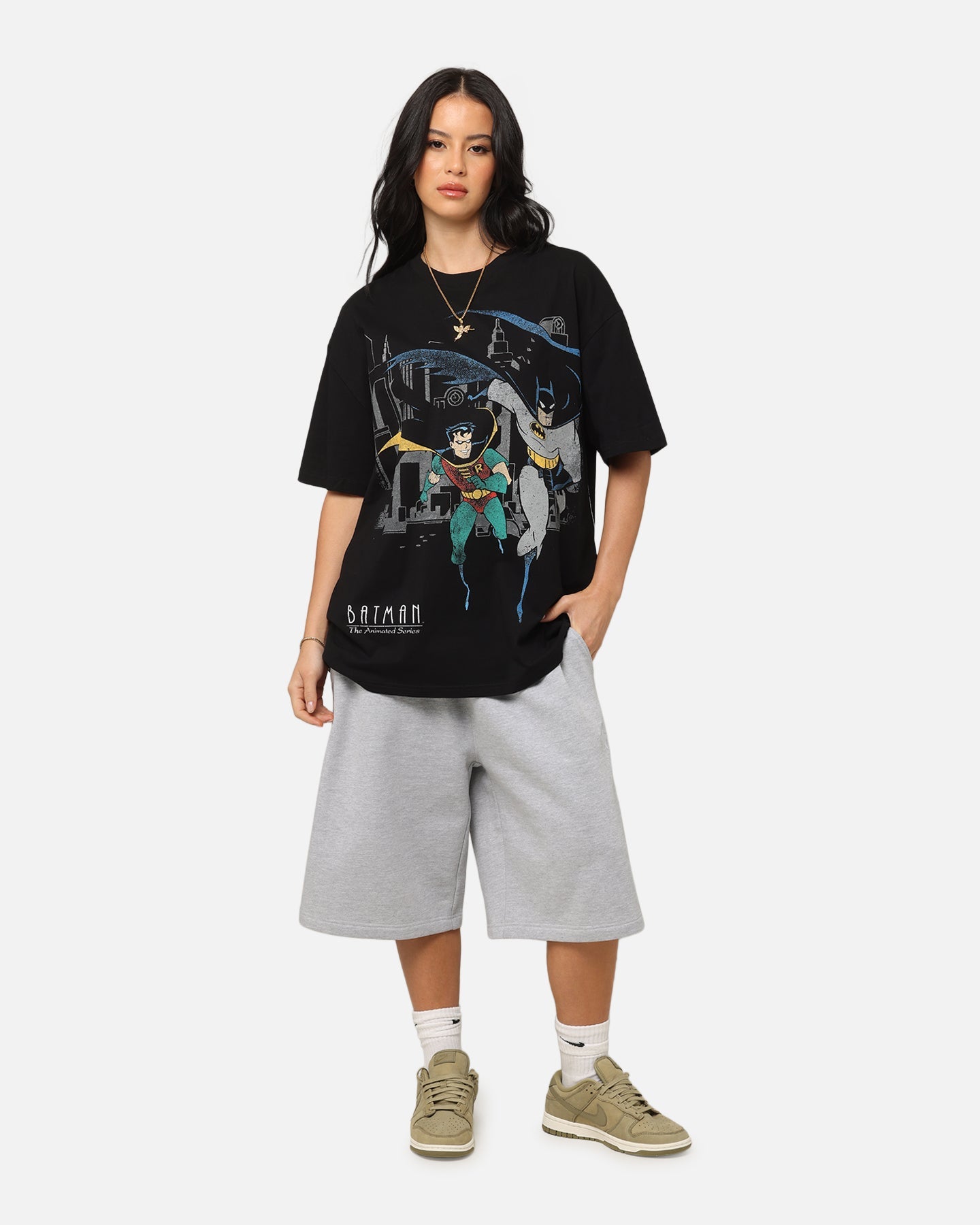 American Thrift X DC 1992 Batman And Robin Heavy T-Shirt Black Style001