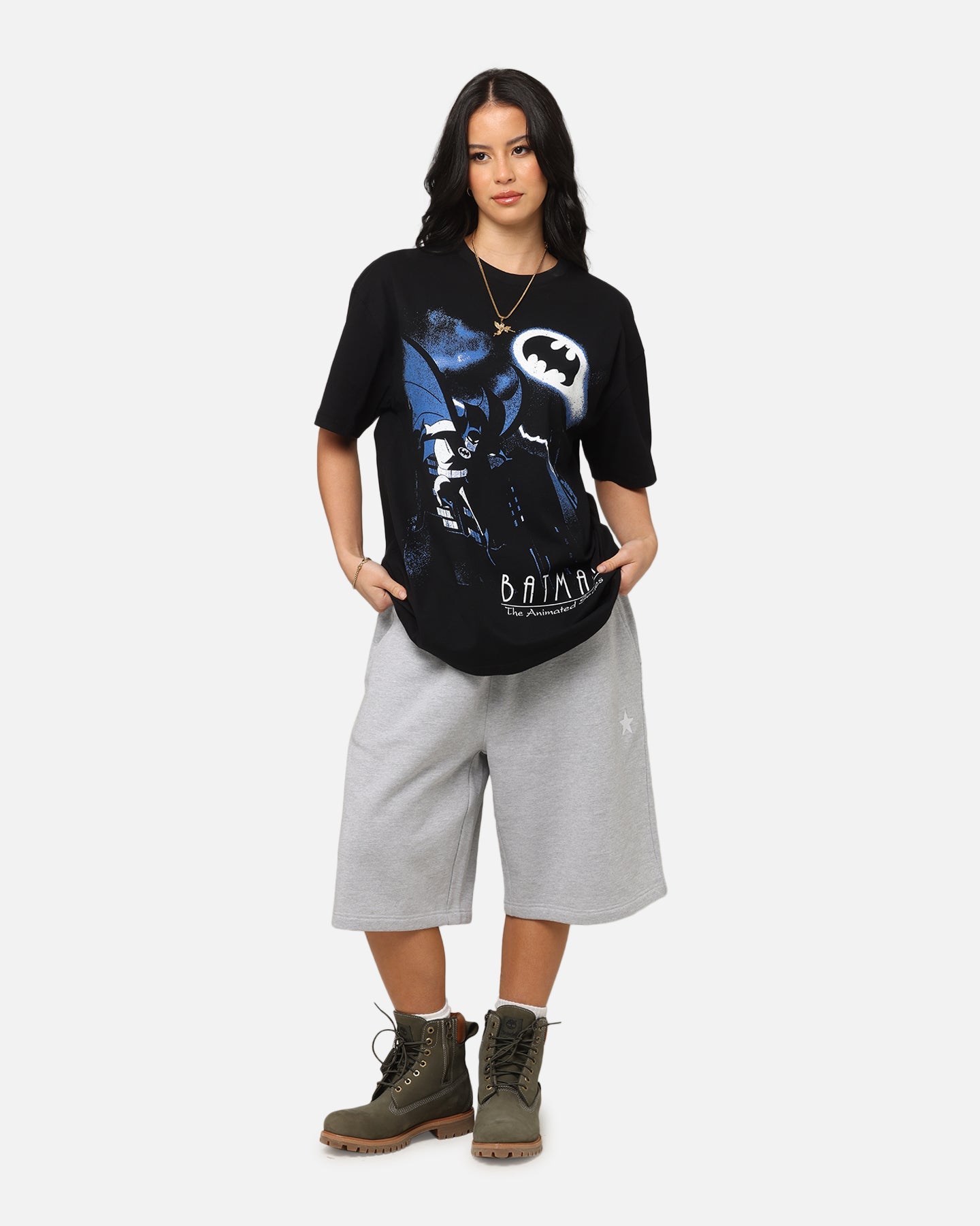 American Thrift X DC Batman The Animated Series Heavy T-Shirt Black Style001