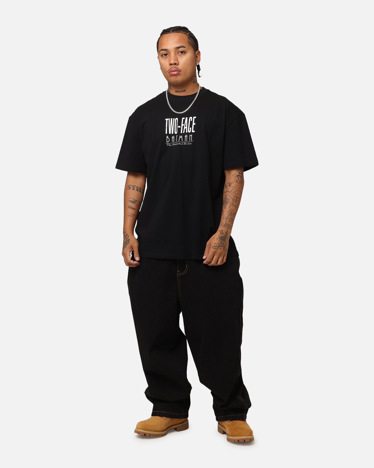 American Thrift X DC Batman Two Face Heavy T-Shirt Black