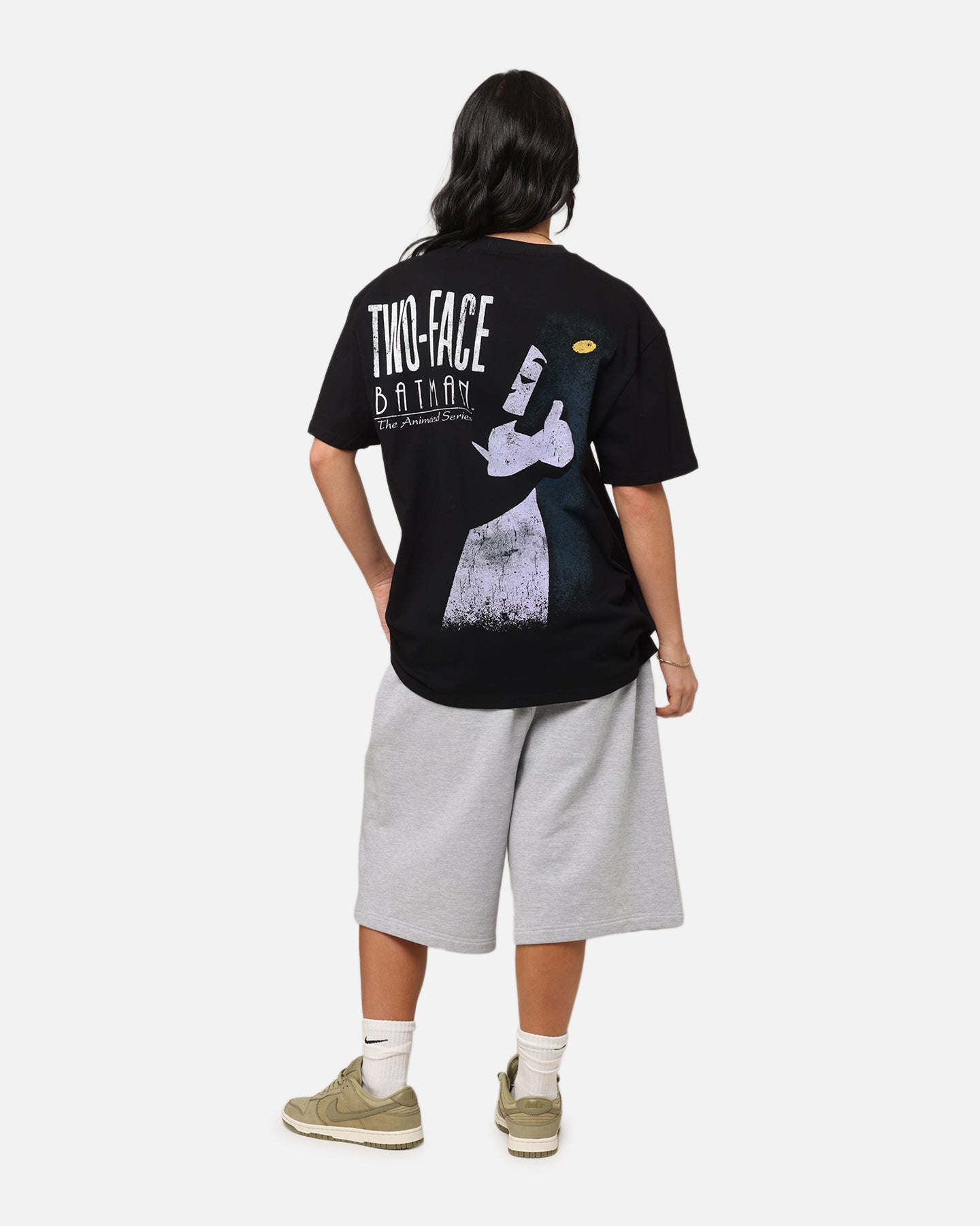 American Thrift X DC Batman Two Face Heavy T-Shirt Black Style001