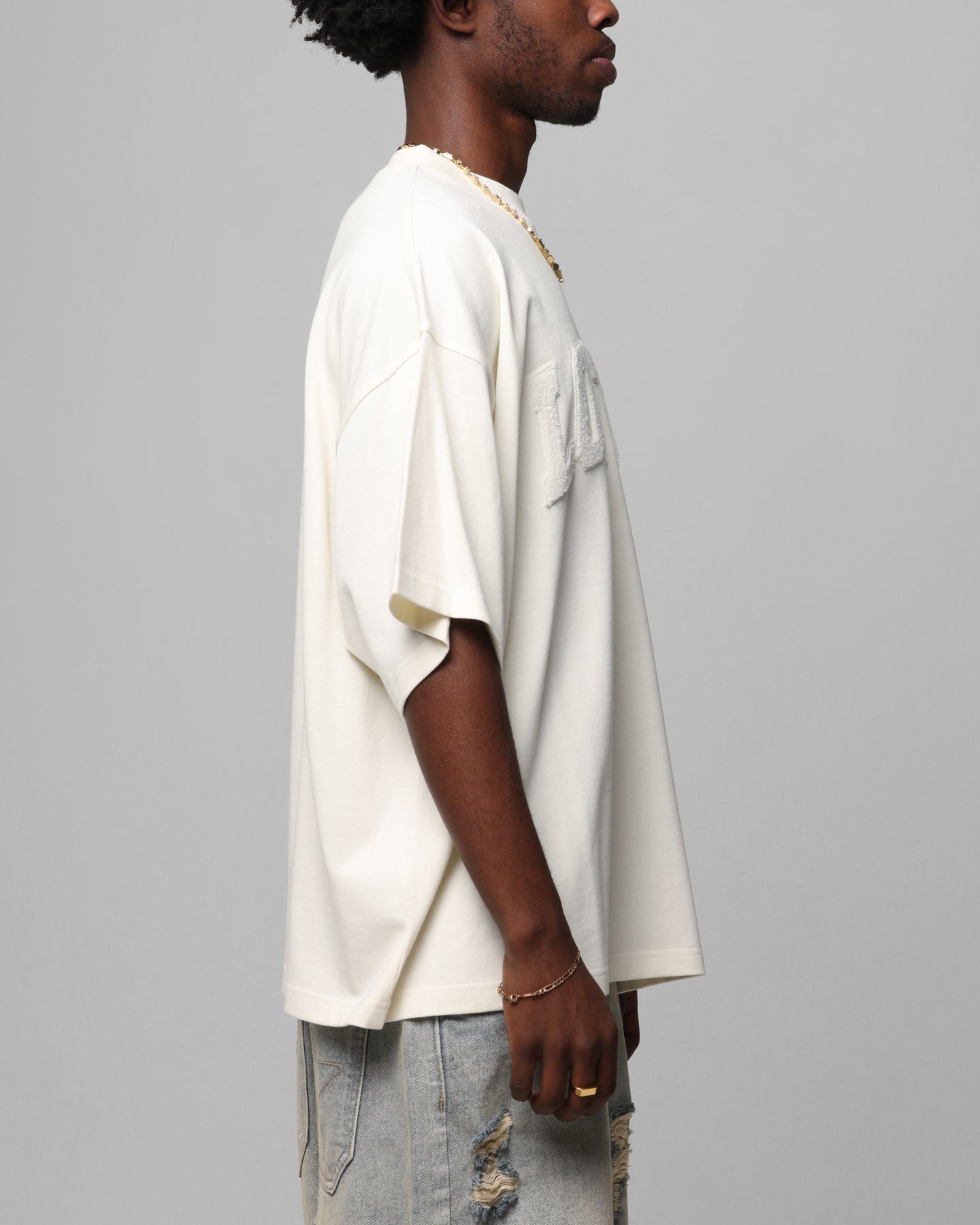 Loiter Arch Premium Boxy T-Shirt Off White