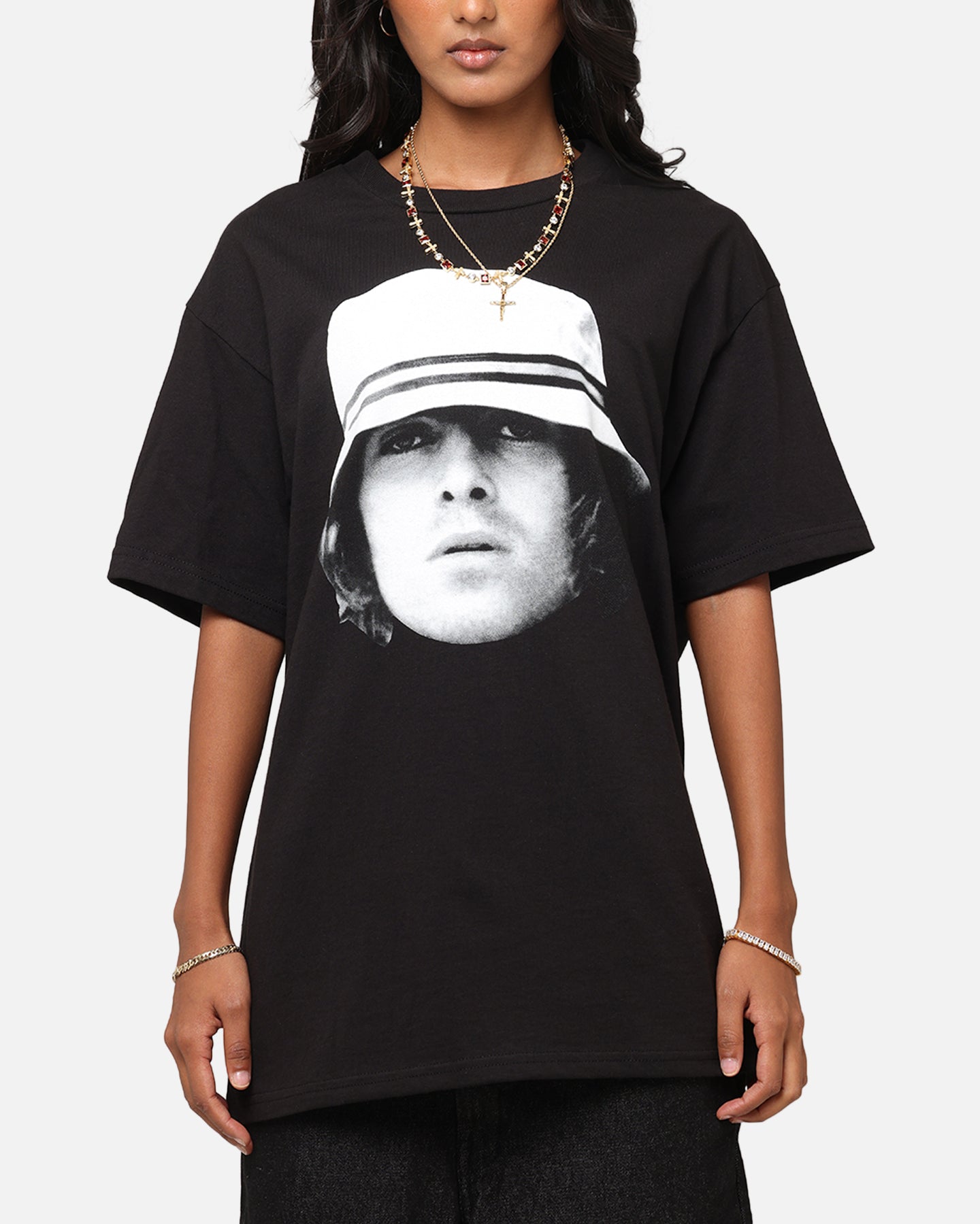Liam Gallagher Bucket Hat T-Shirt Black Style001