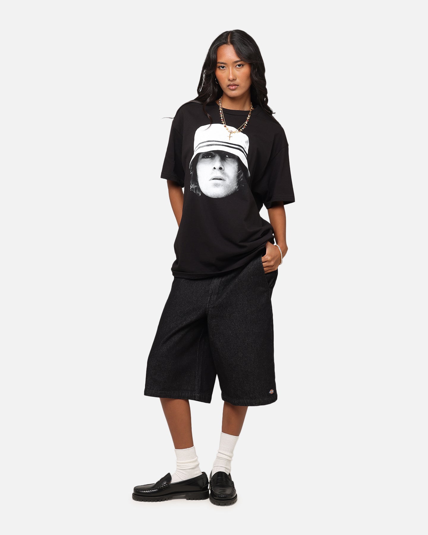Liam Gallagher Bucket Hat T-Shirt Black Style001