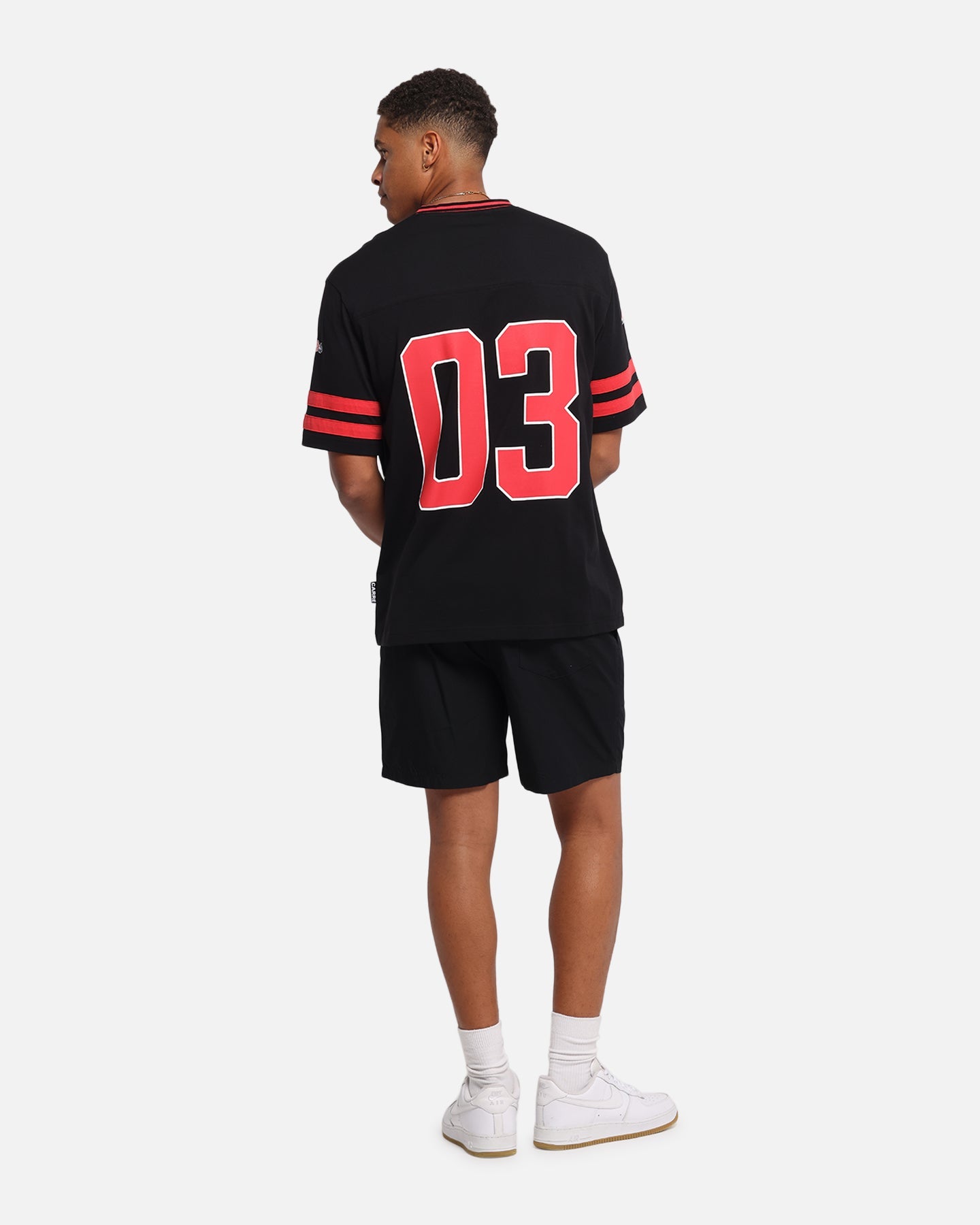 Carre Rose Football T-Shirt Black/Red