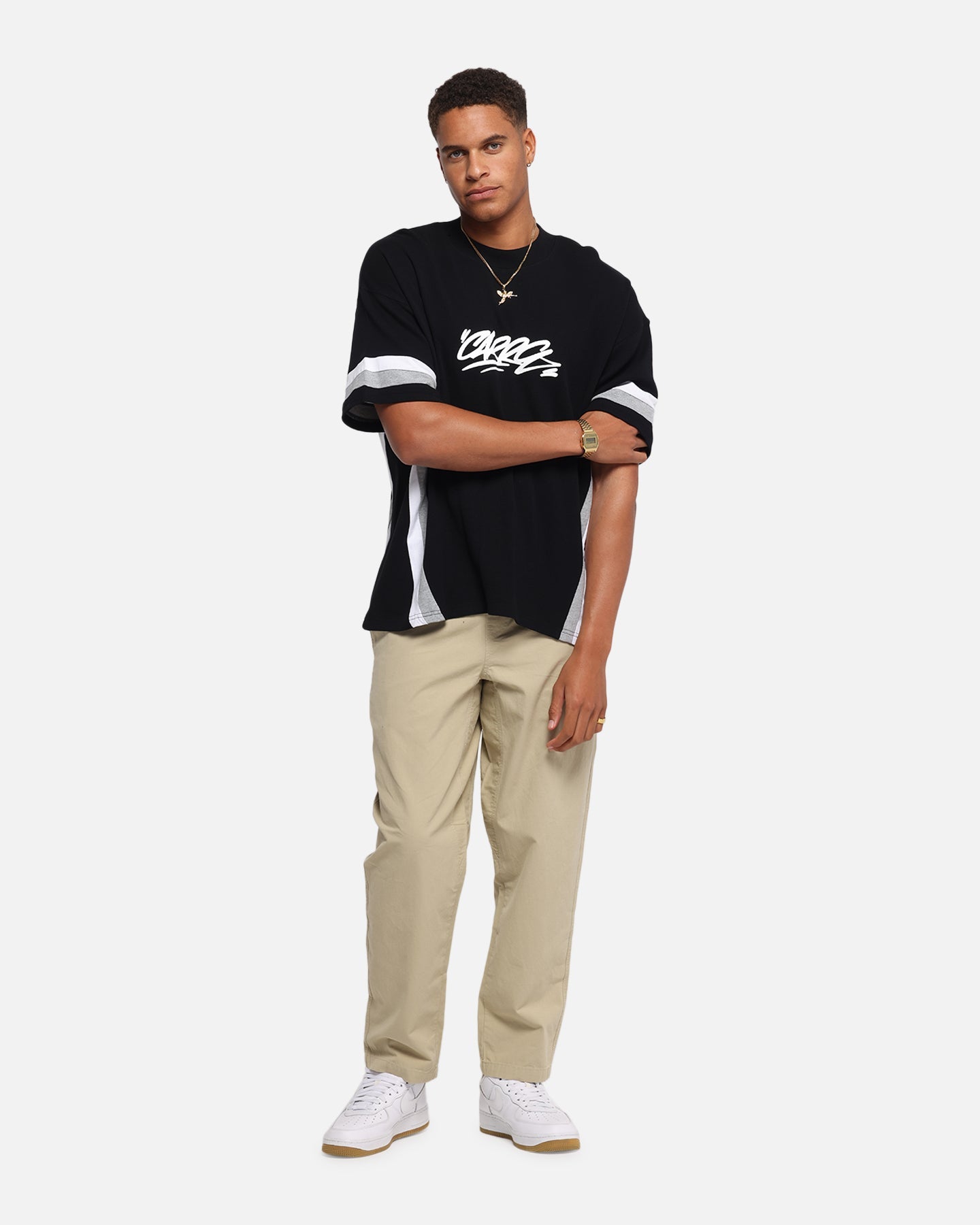 Carre Graffiti Waffle T-Shirt Black