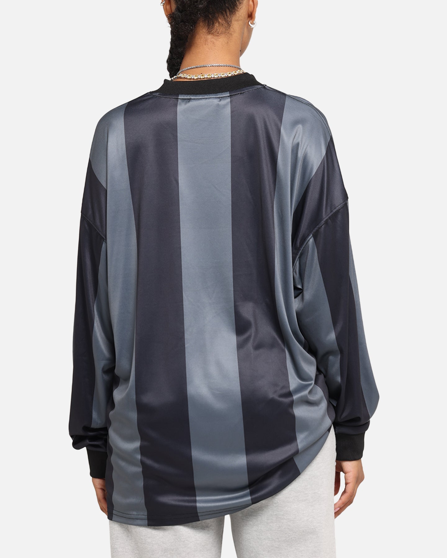 Carre Academy Oversized Long Sleeve T-Shirt Black/Grey Style001
