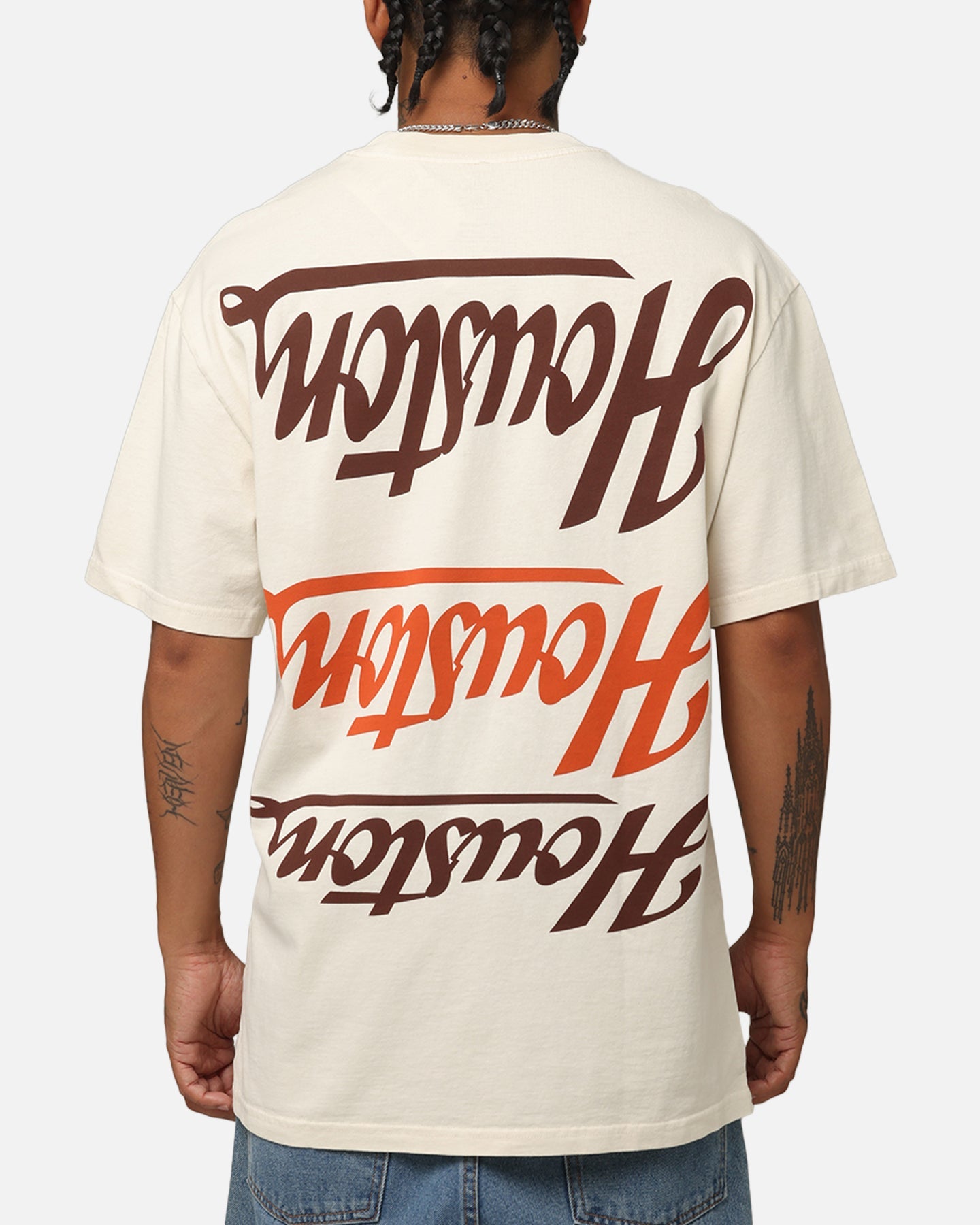 Majestic Athletic Houston Astros Patchwork T-Shirt Ecru Style001