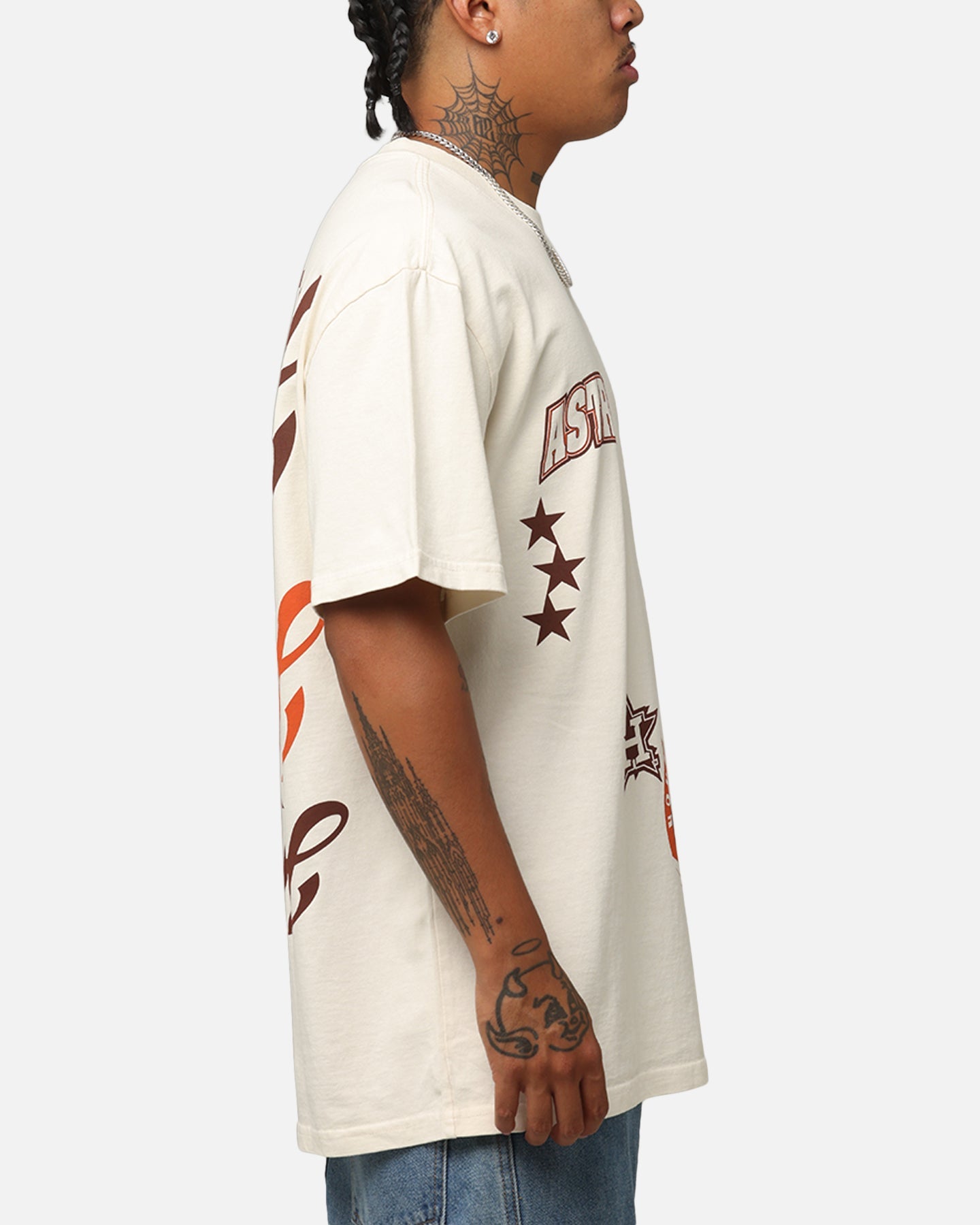 Majestic Athletic Houston Astros Patchwork T-Shirt Ecru Style001