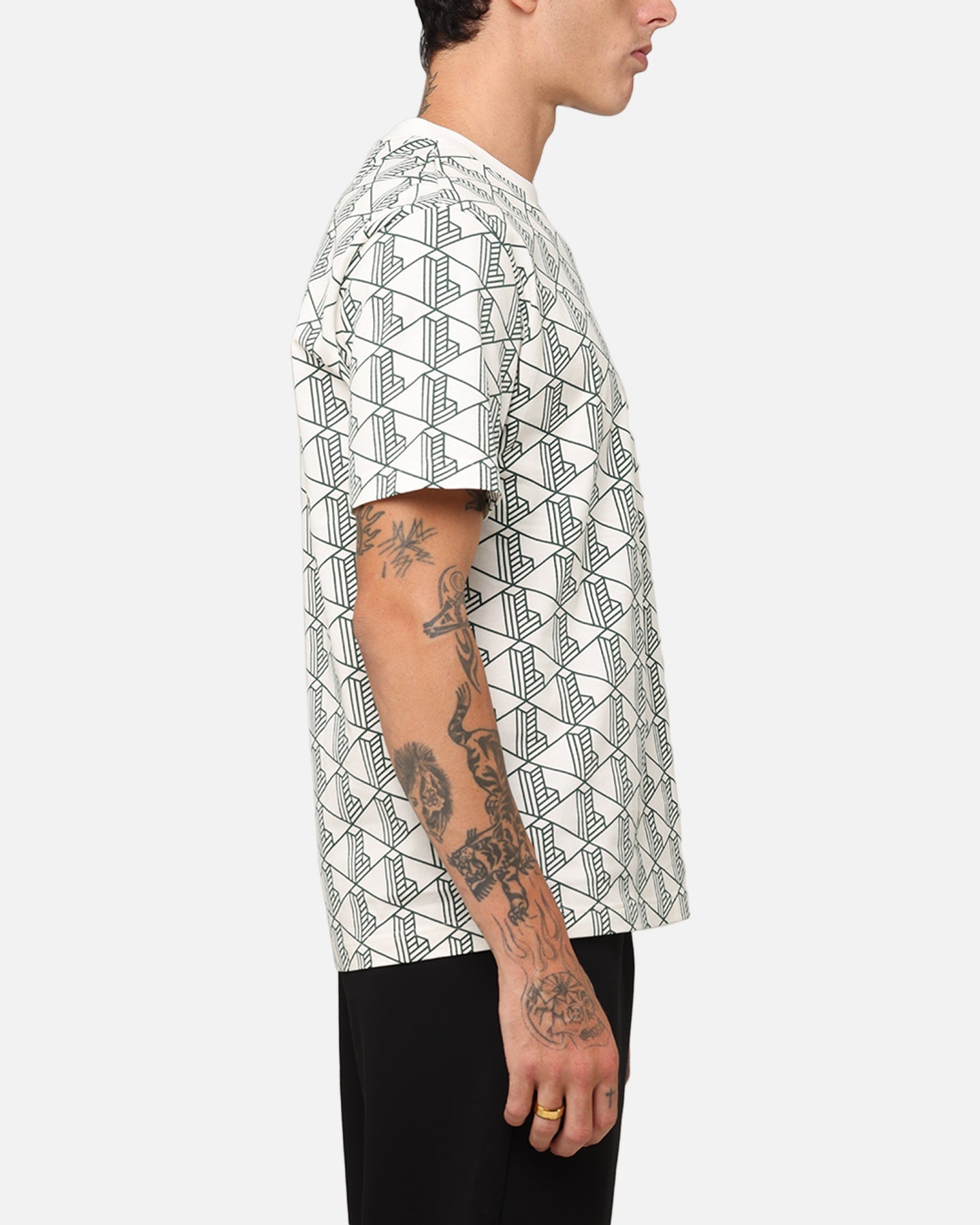 Lacoste Monogram T-Shirt Black/White