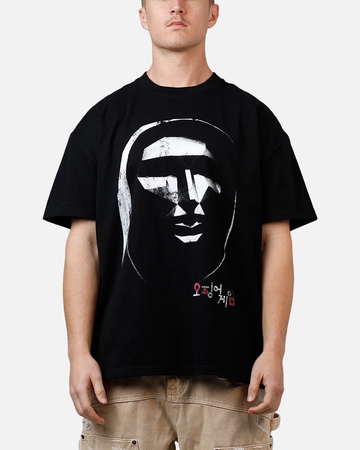 Goat Crew X Squid Game Front Man Heavyweight T-Shirt Black
