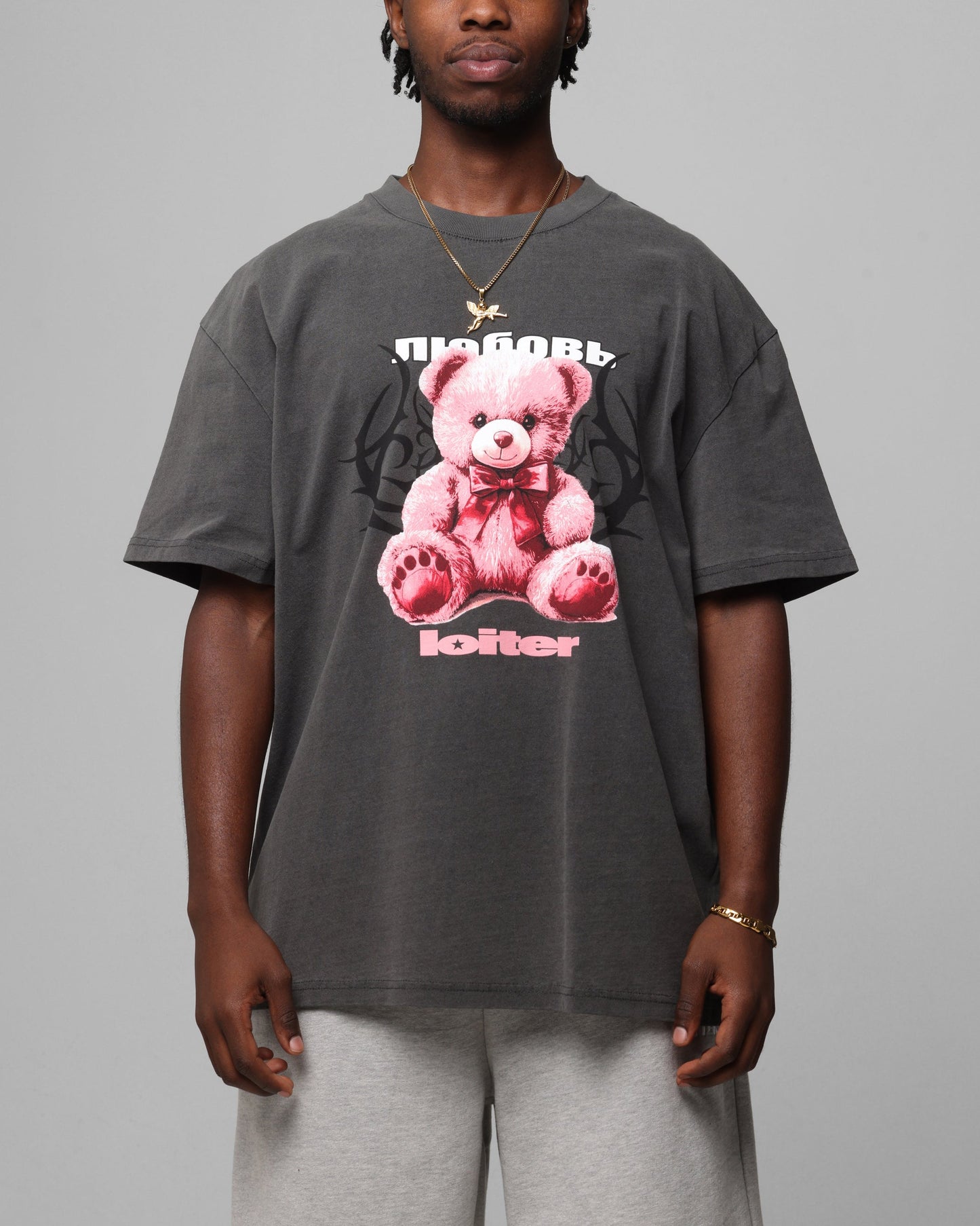 Loiter Care T-Shirt Black Wash