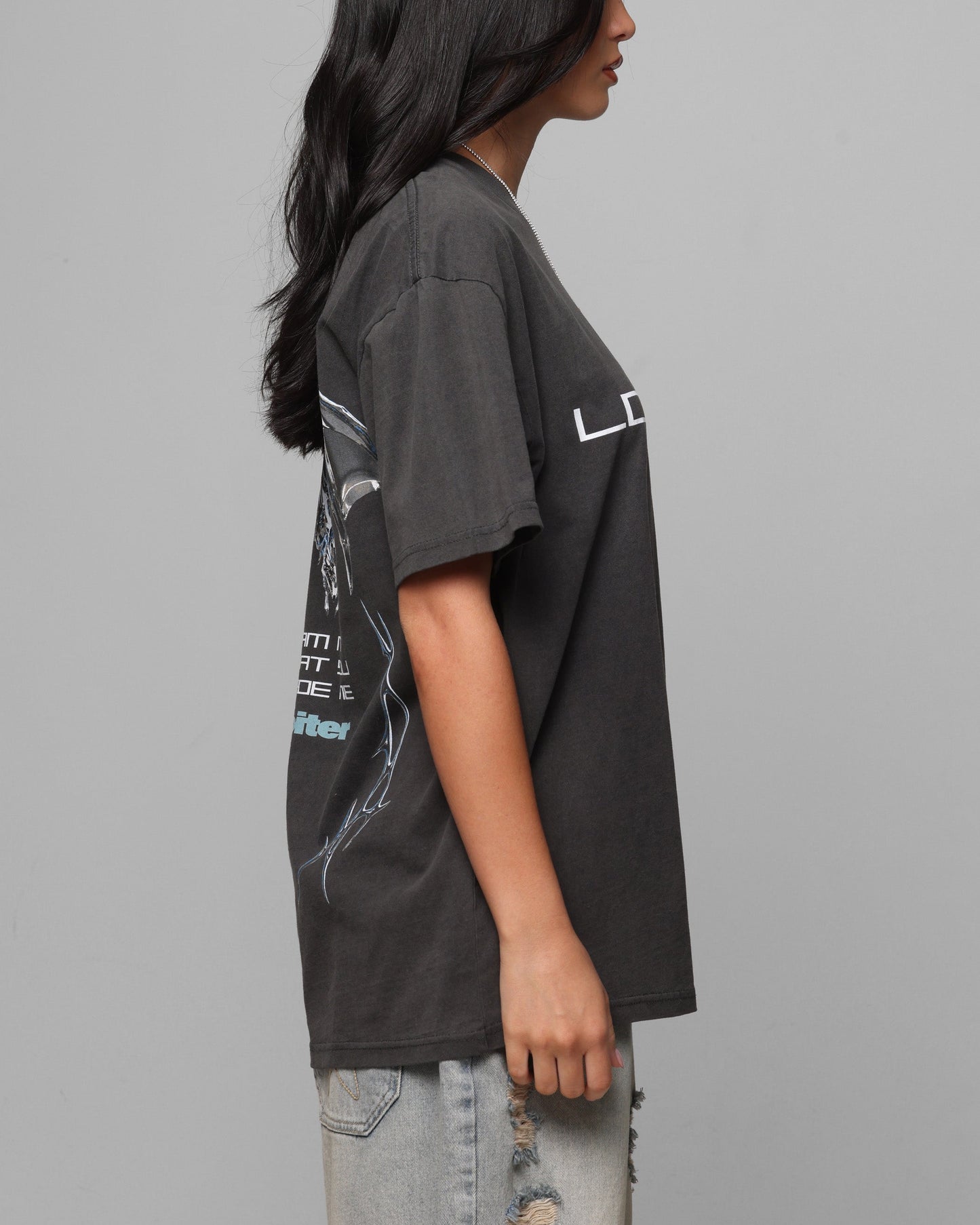 Loiter Chrome Deceiver T-Shirt Black Wash Style001